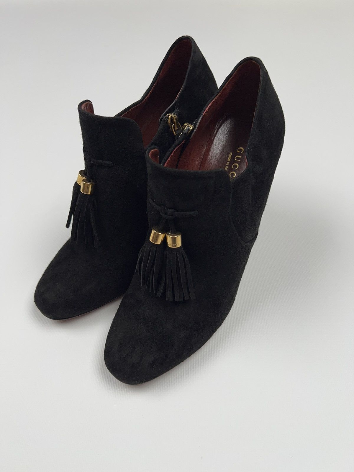 image of Gucci Suede Heels Shoes in Black, Women's (Size 10)