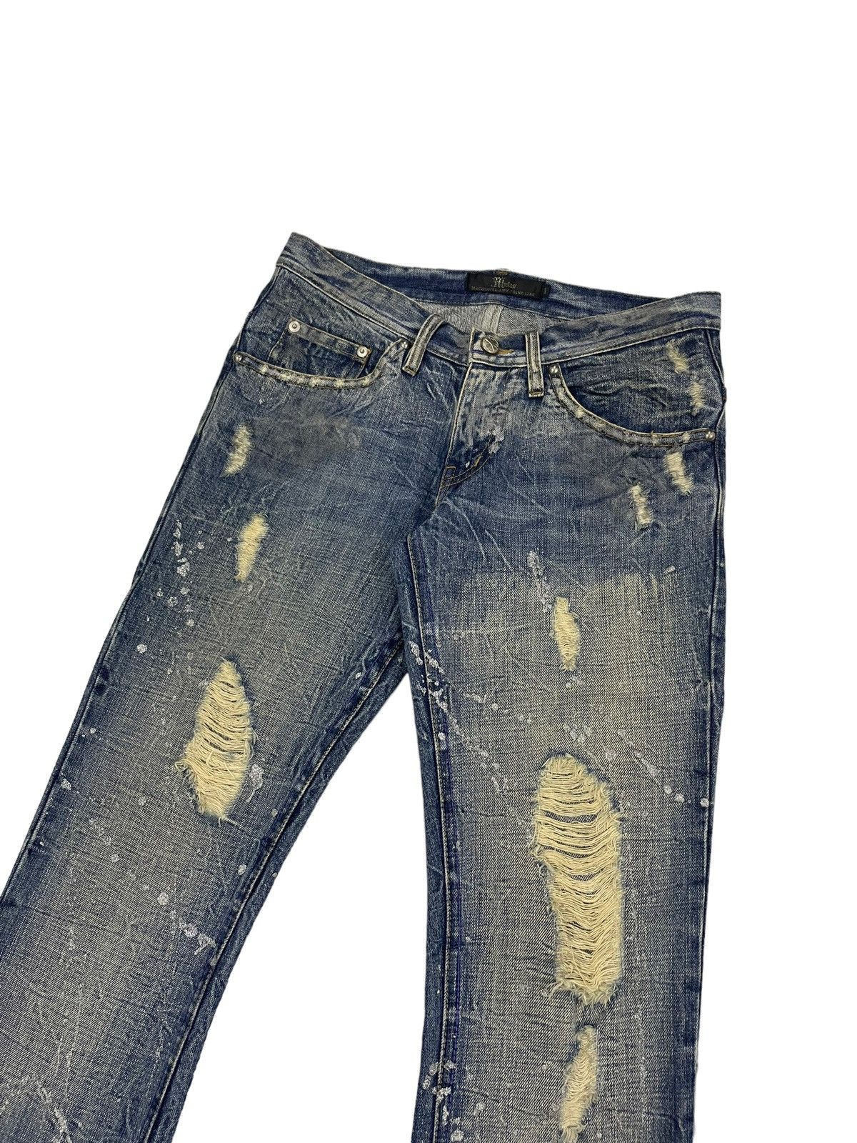 If Six Was Nine Midas Japan Flare Distressed Jeans Hysteric Style Size US 30 / EU 46 - 3 Thumbnail