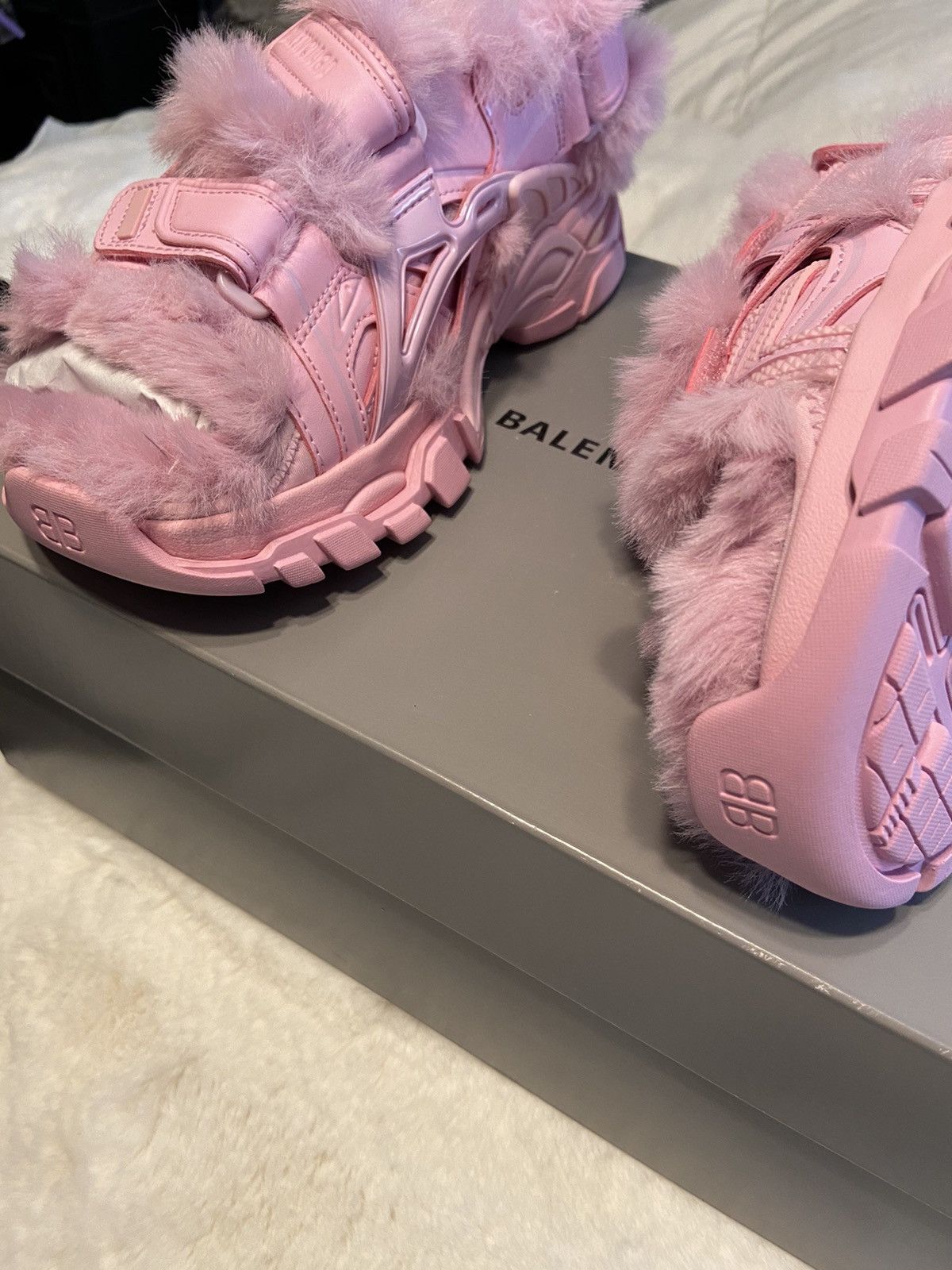 Balenciaga Balenciaga Track 2 Fur Sandals Size US 8 / IT 38 - 4 Thumbnail