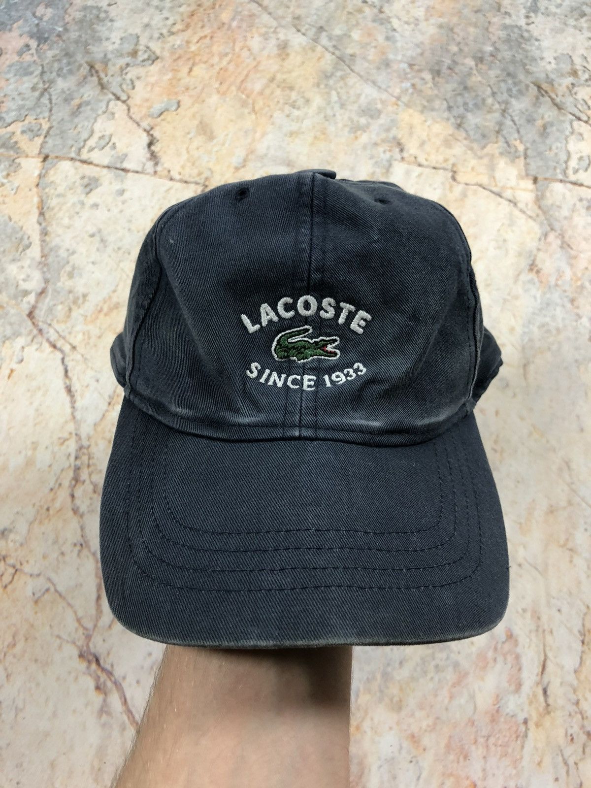 Lacoste × Vintage Lacoste vintage black logo cap Size ONE SIZE - 3 Thumbnail