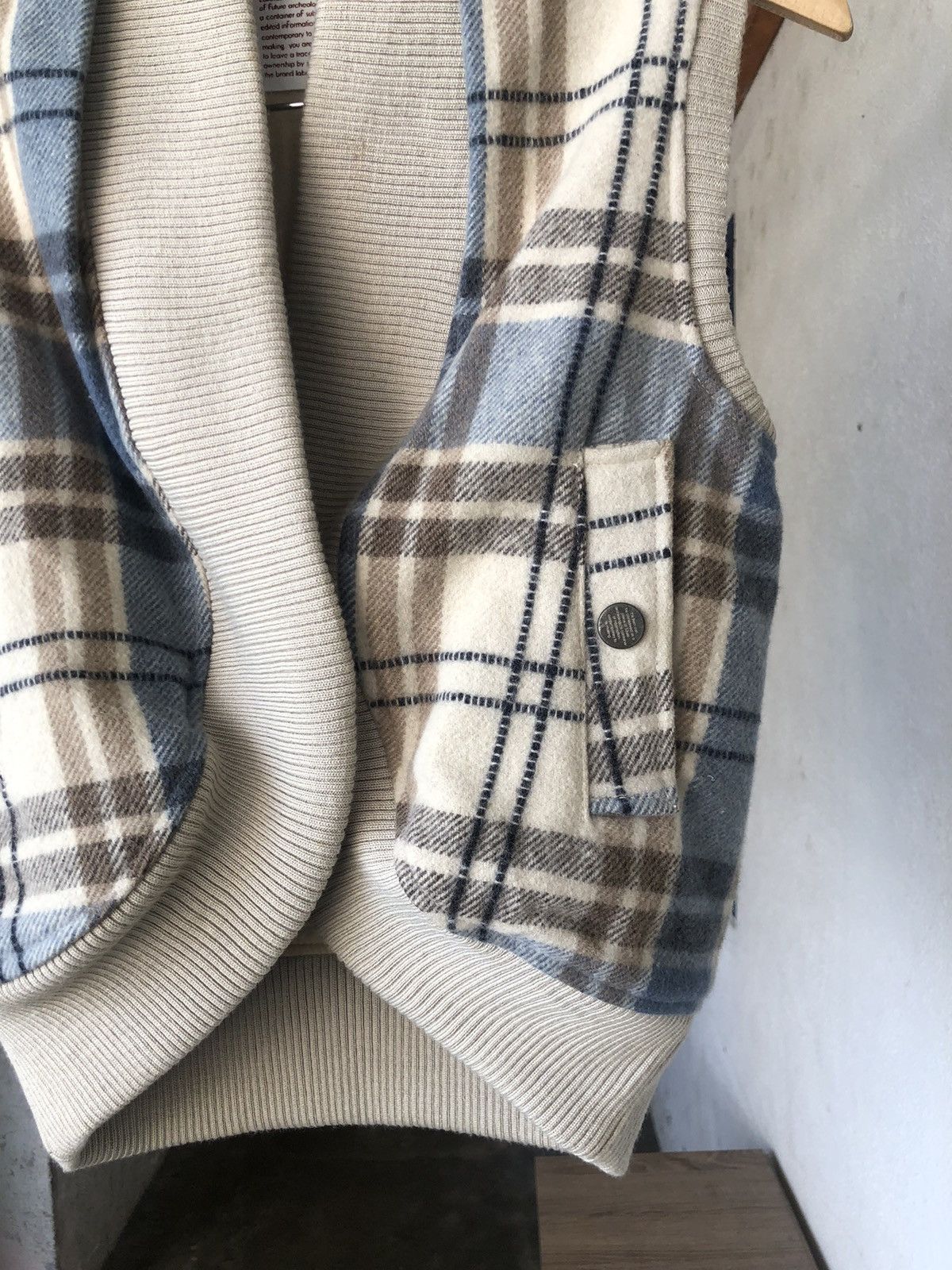 Hussein Chalayan Rare❗️Vintage Hussein Chalayan Checked Wool Vest Jacket Size XS / US 0-2 / IT 36-38 - 10 Thumbnail