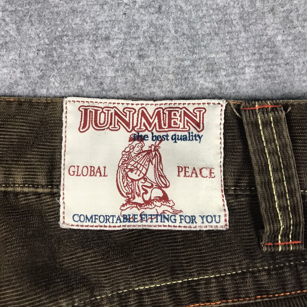 Japanese Brand FLARED CORDUROY🔥JUN MEN BROWN BOOTCUT PANTS Size US 30 / EU 46 - 17 Thumbnail