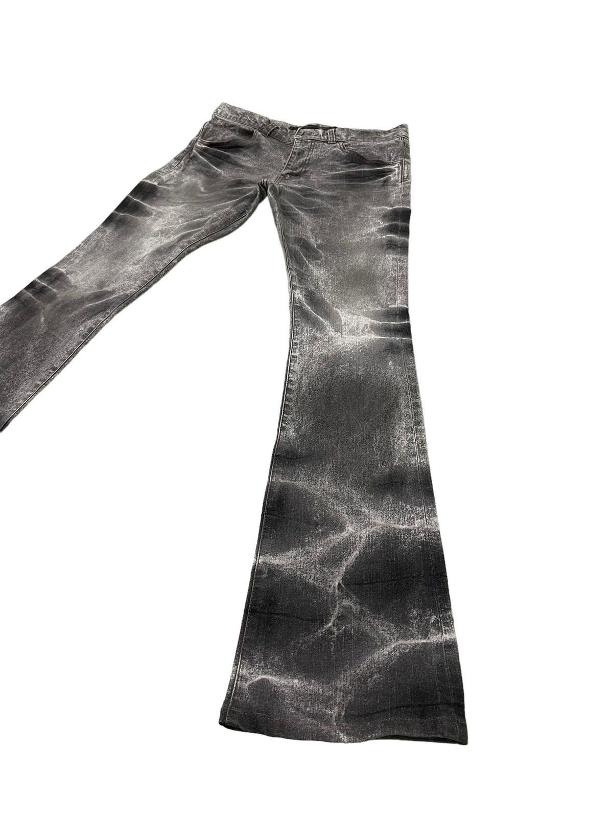 Japanese Brand Flare Jeans Skinny Schlussel Acid Wash Stretch Boot Cut 6🟦1 Size US 29 - 3 Thumbnail