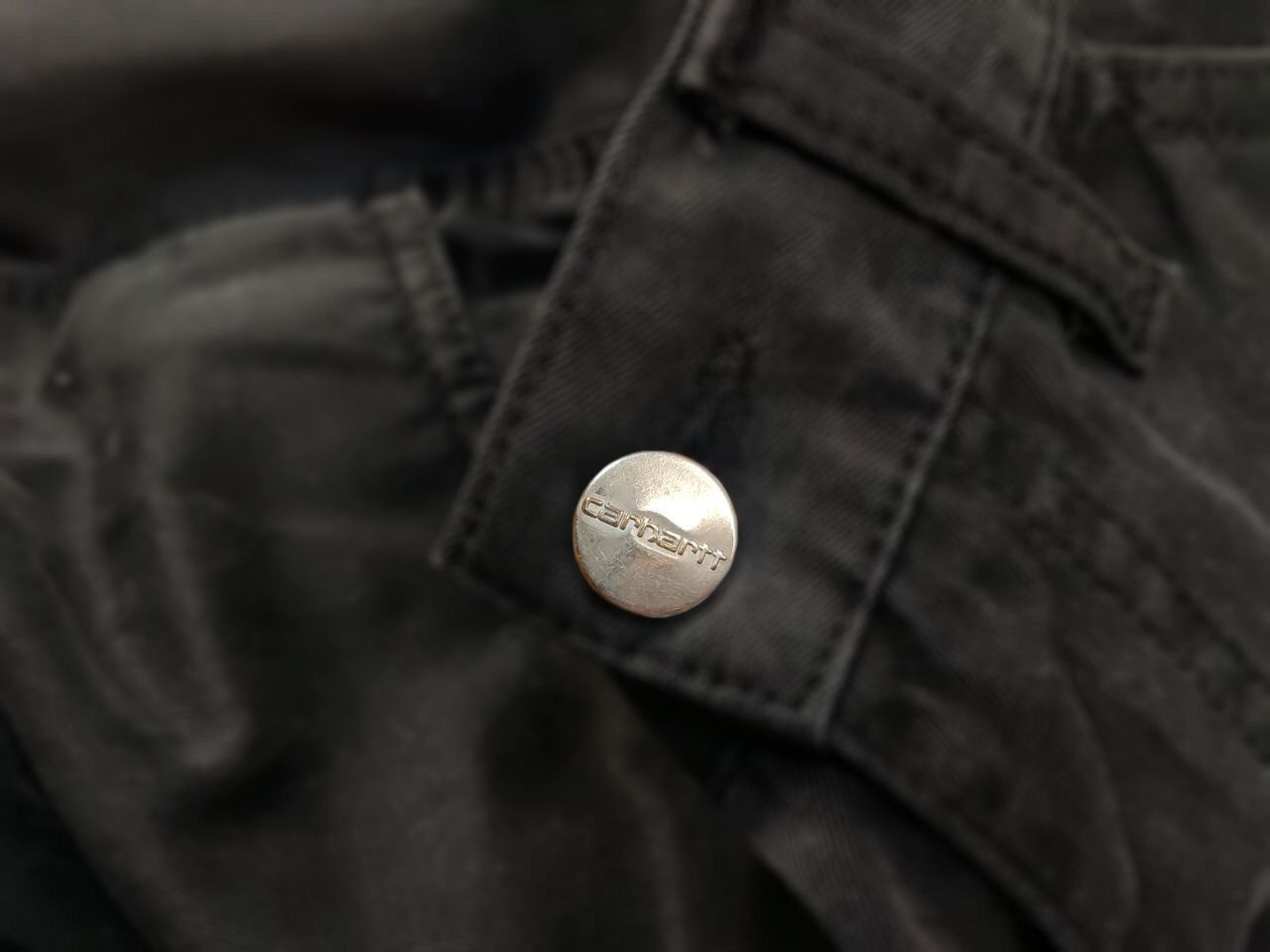 Carhartt Vintage 90's Carhartt Skill Faded Black Logo Pants Hype Size US 31 - 13 Thumbnail