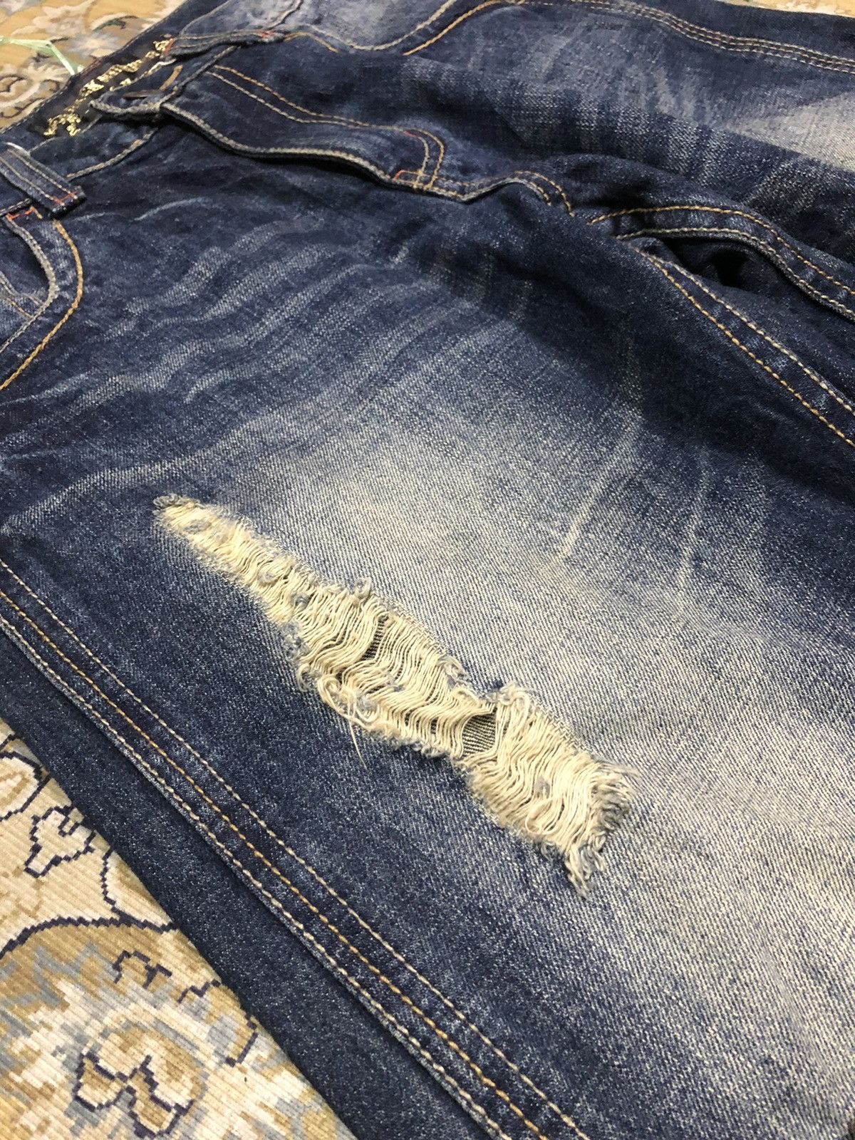 Other BUCKLE BACK WASHED BLUE DENIM BY BACK NUMBER Size US 34 / EU 50 - 6 Thumbnail
