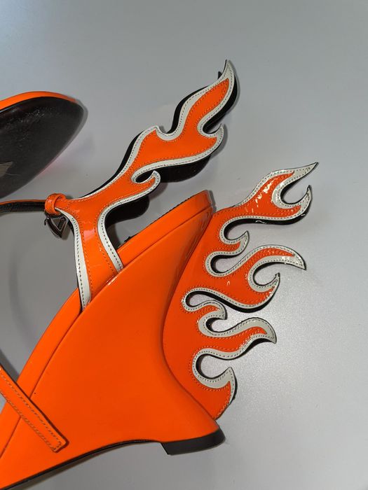 prada flame wedges