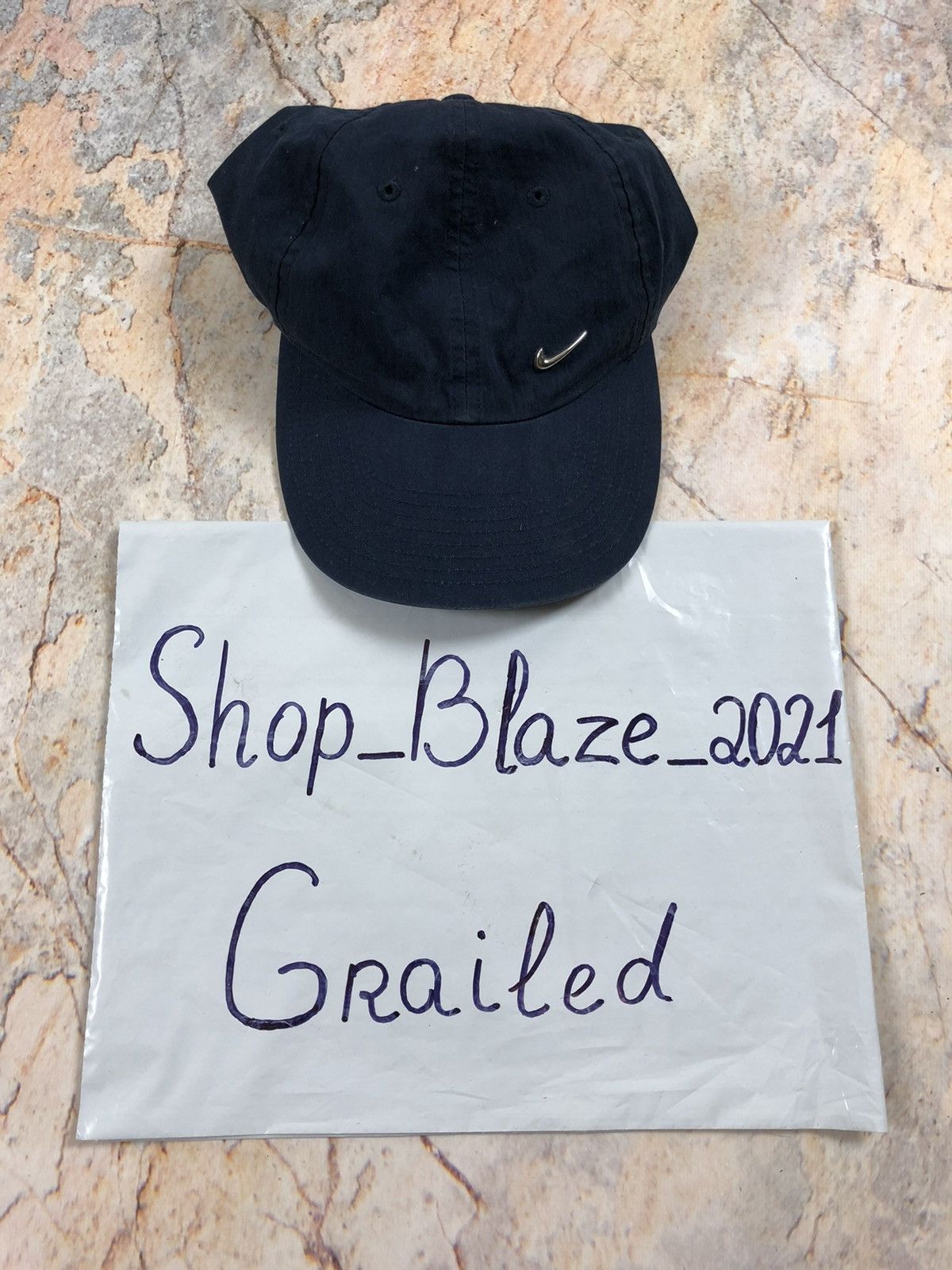 Nike × Vintage Nike vintage blue hat cap Size ONE SIZE - 7 Thumbnail