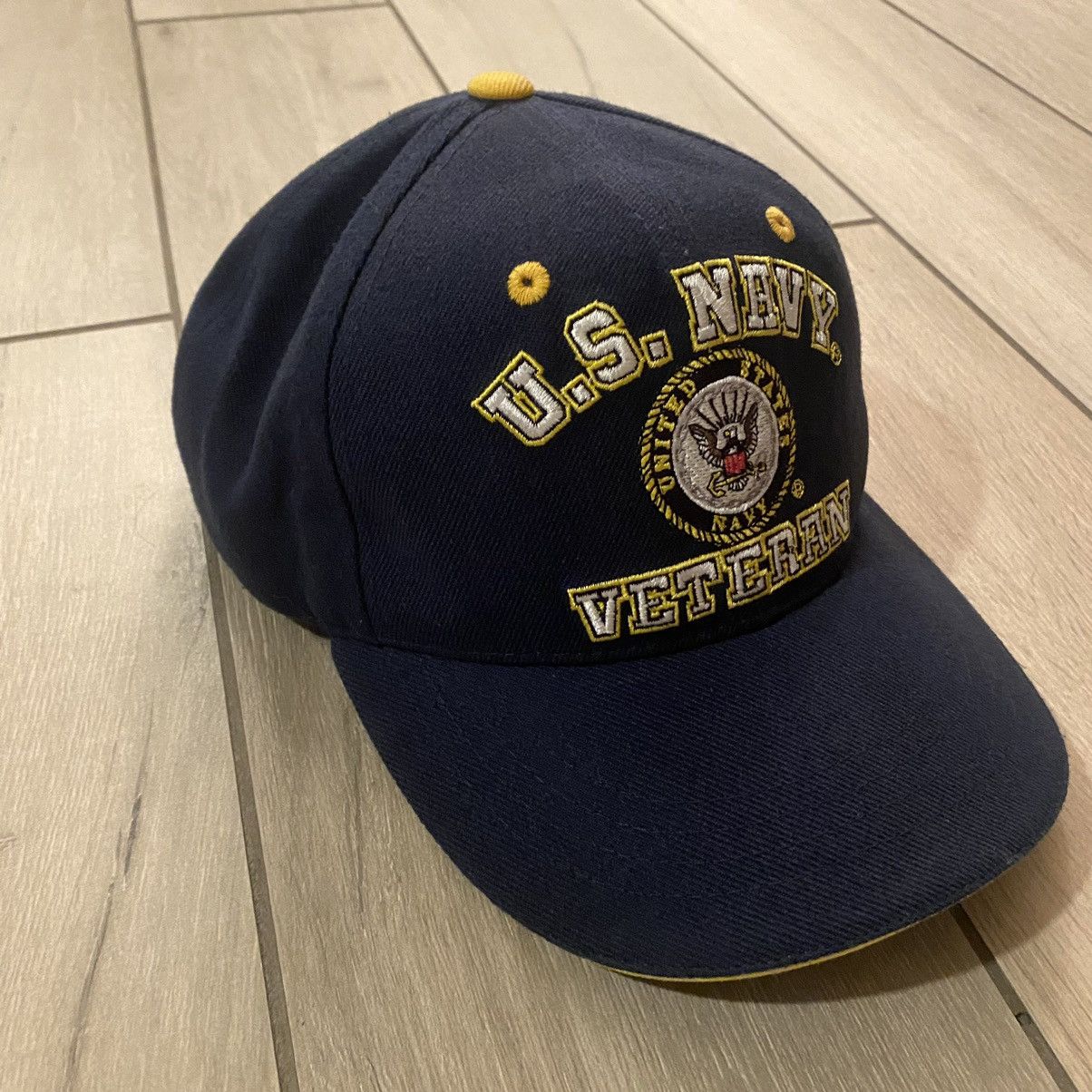 New Era × Stussy Vintage 90s Navy Blue Navy Graphic Hat OS Size ONE SIZE - 11 Thumbnail