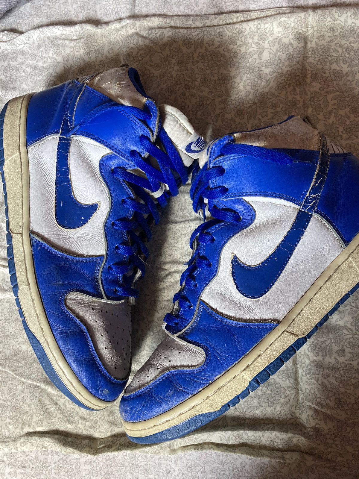 Nike Vintage 1999 royal blue leather Dunks | Grailed