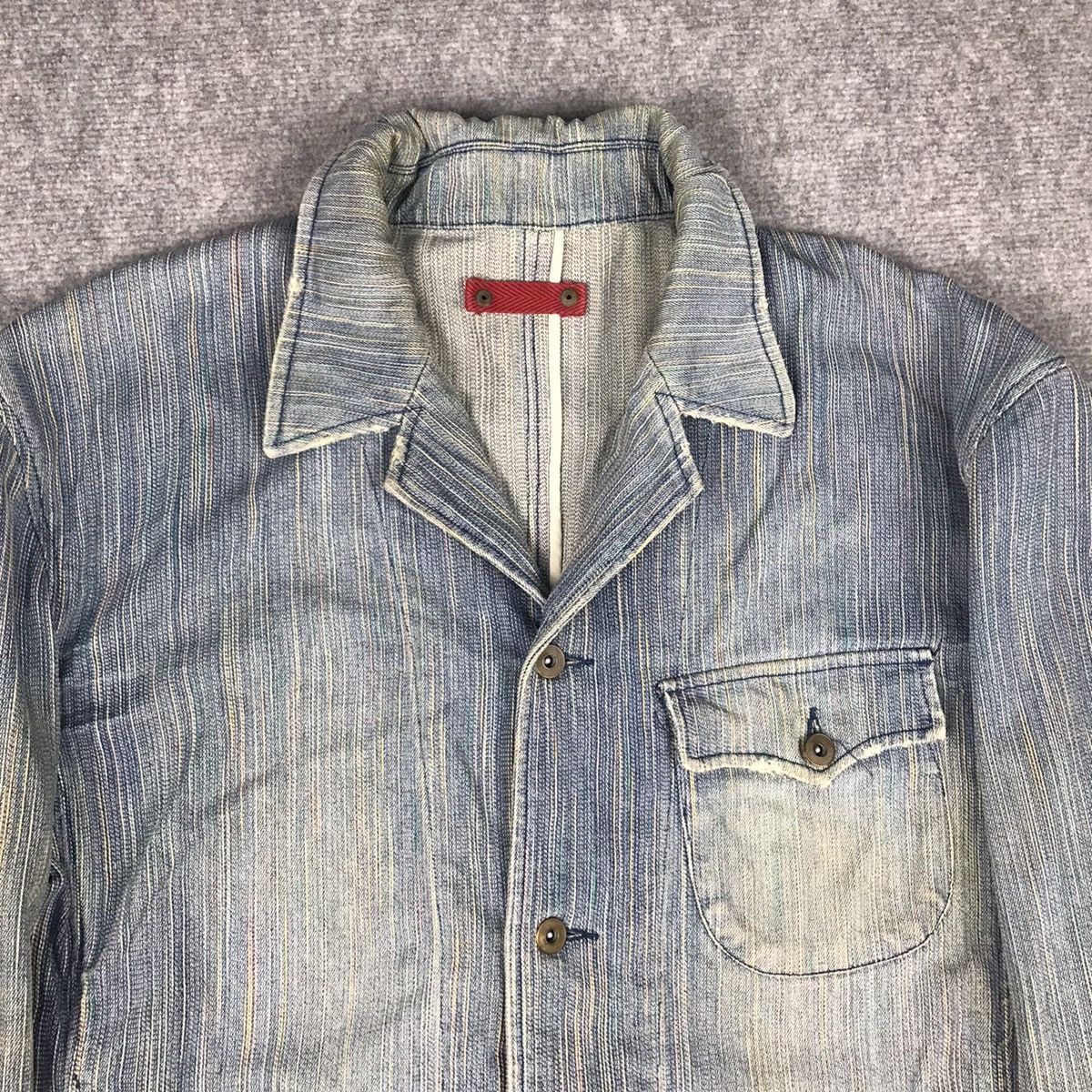 Blue Blue Japan × Japanese Brand DENIM JAPANESE BUTTON UP JACKET Size US L / EU 52-54 / 3 - 5 Thumbnail