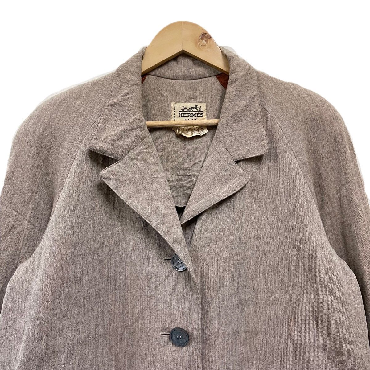 Hermes Vintage HERMES wool relaxed fit blazer jacket 80s Size XL / US 12-14 / IT 48-50 - 5 Thumbnail