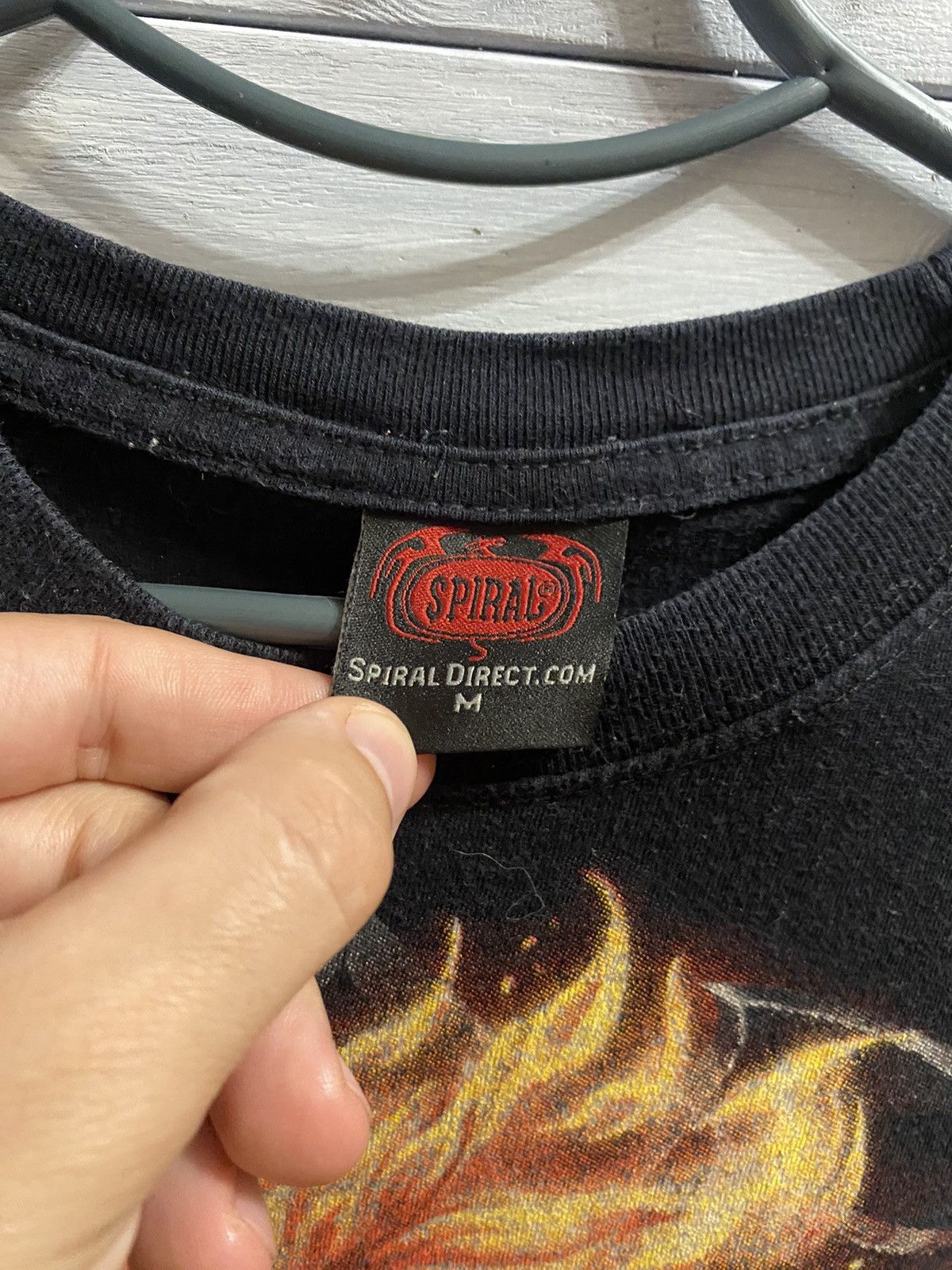 Vintage Rare Vintage T-Shirt Fire Dragon Skeleton. Y2K style. Punk Size US M / EU 48-50 / 2 - 9 Thumbnail