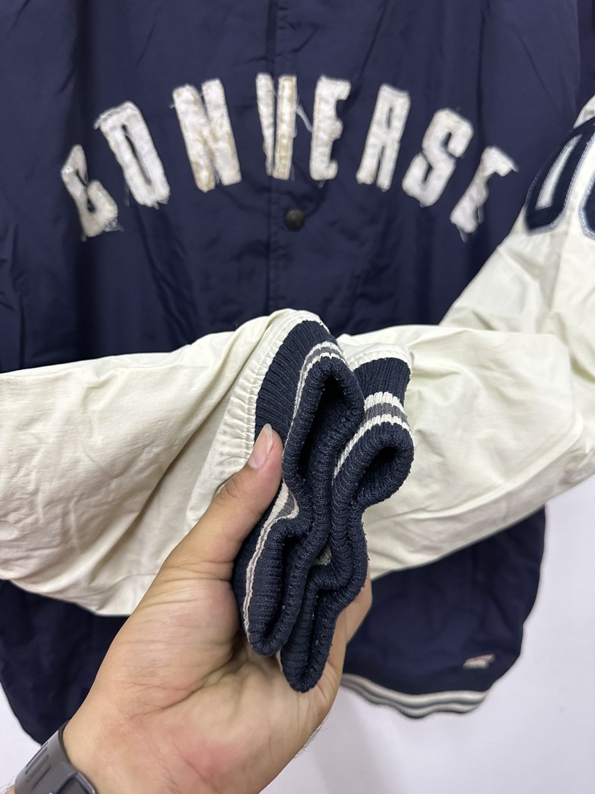 Converse × Vintage Vintage Converse Button Up Varsity Jacket Size US XL / EU 56 / 4 - 7 Thumbnail