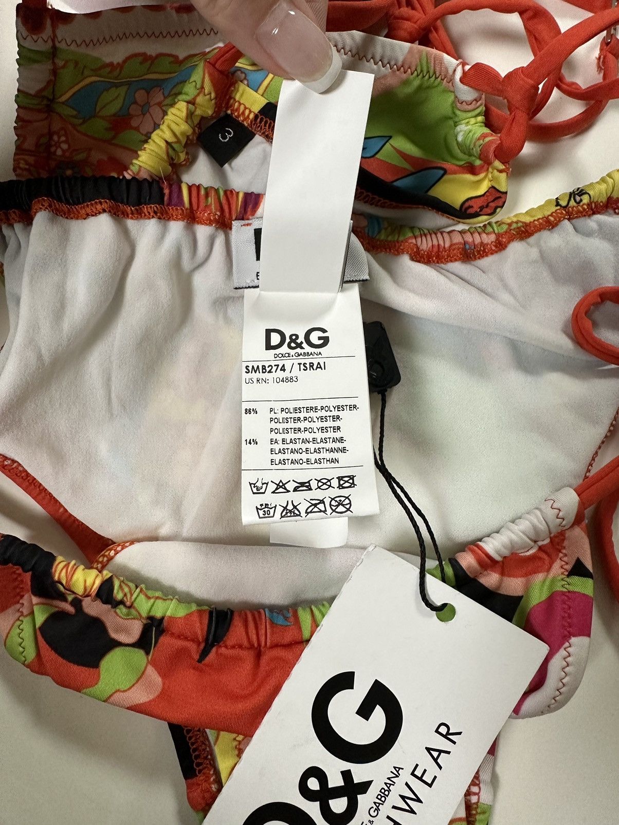 Dolce & Gabbana D&G Floral Paisley Print Bikini Size M / US 6-8 / IT 42-44 - 5 Thumbnail