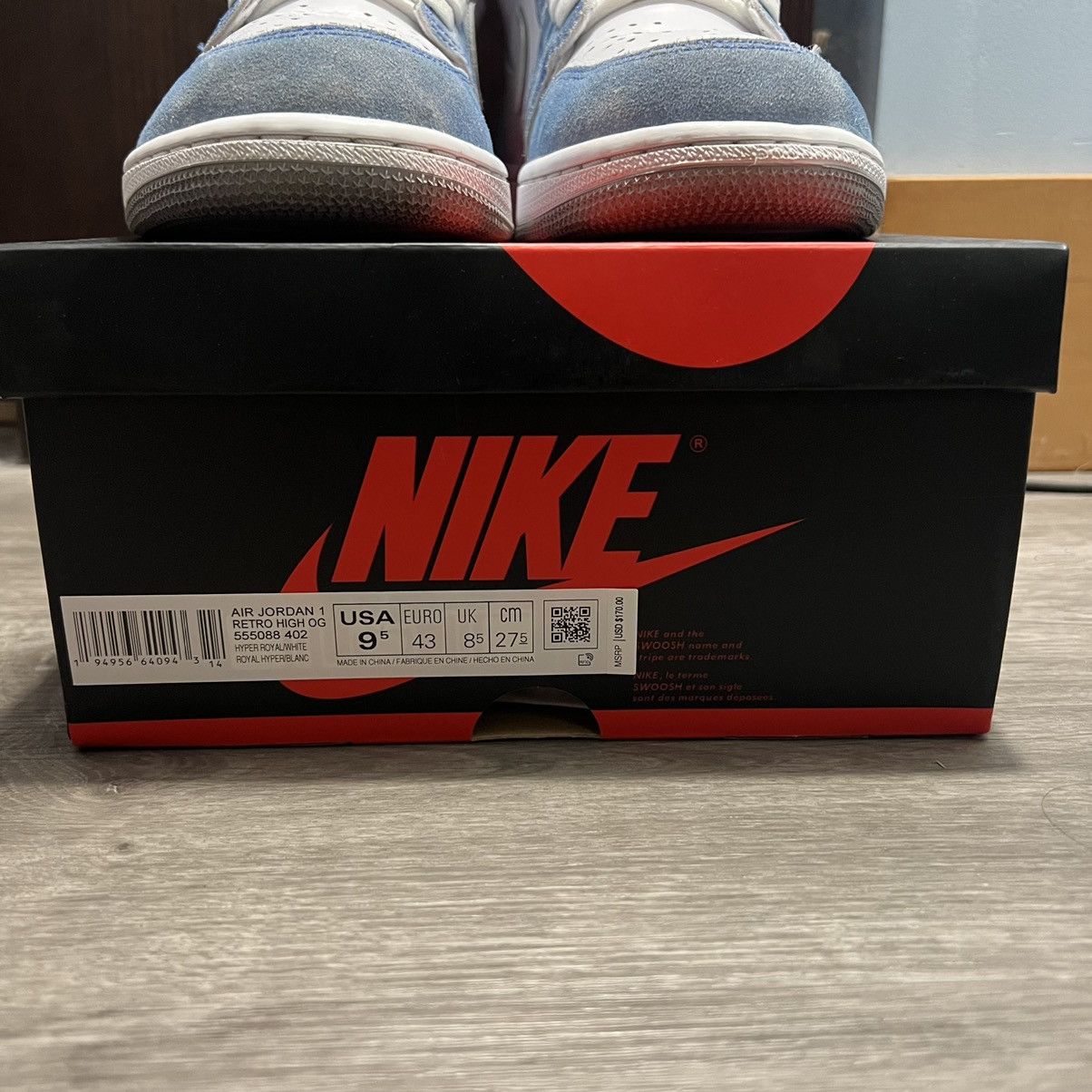 Jordan Brand × Nike Nike Air Jordan 1 Hyper royal Size US 9.5 / EU 42-43 - 7 Thumbnail