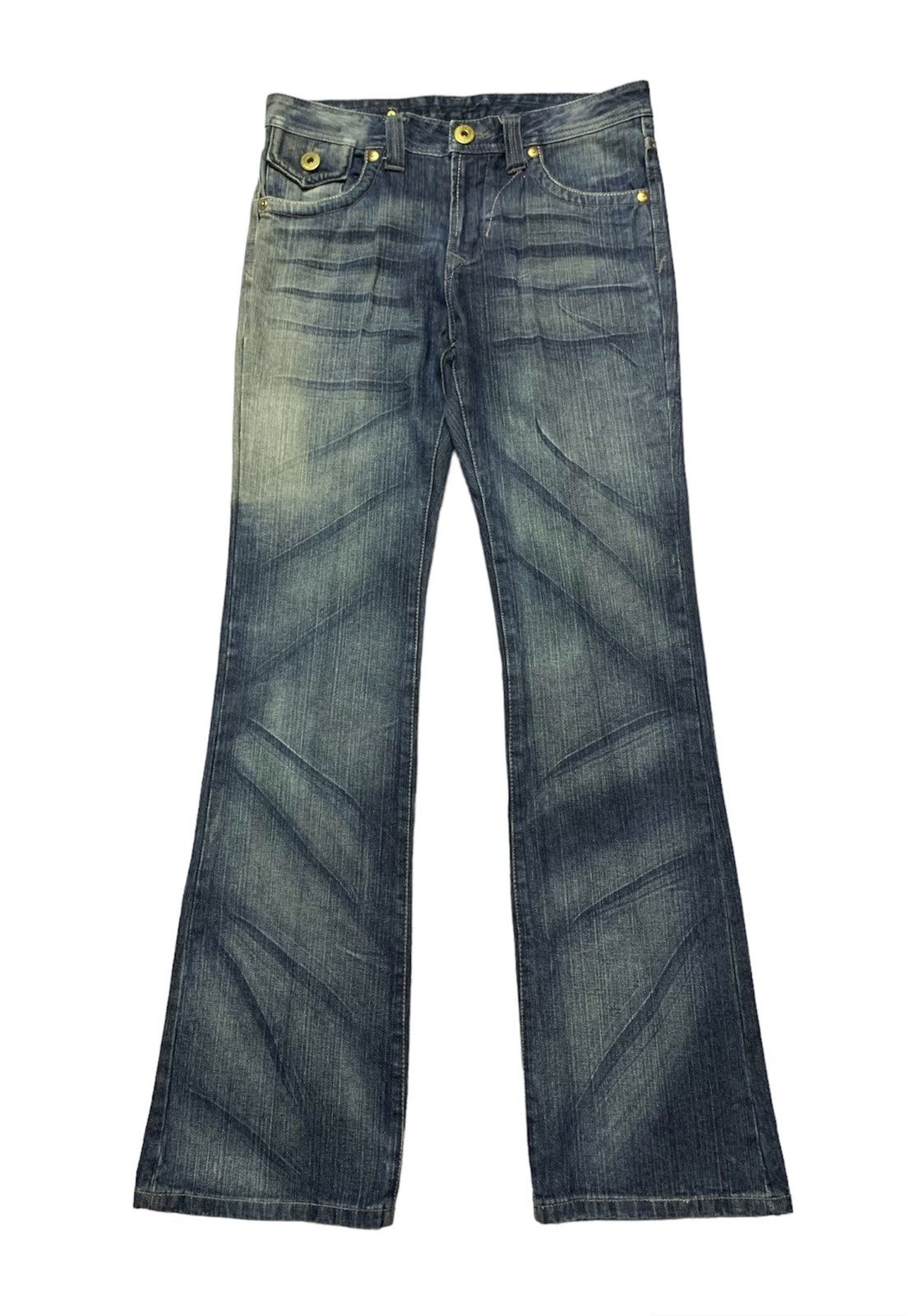 Hysteric Glamour × Japanese Brand × Tornado Mart Flare Japanese Brand Mud Washed Denim Size US 34 / EU 50 - 1 Thumbnail