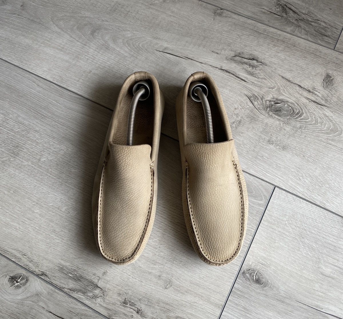 J.M. Weston J.M. Weston Beige Leather Moccasin Shoes Slip On Size US 9 / EU 42 - 1 Thumbnail