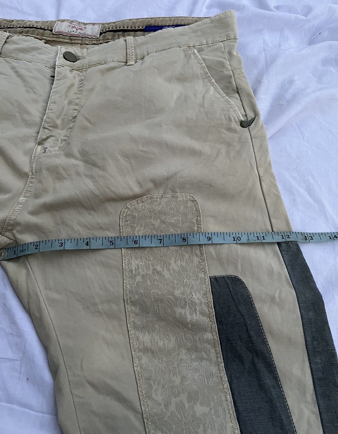 Zara (A63). RARE ZARA MAN DENIM COUTURE PATHWORK PANTS Size US 35 - 15 Thumbnail