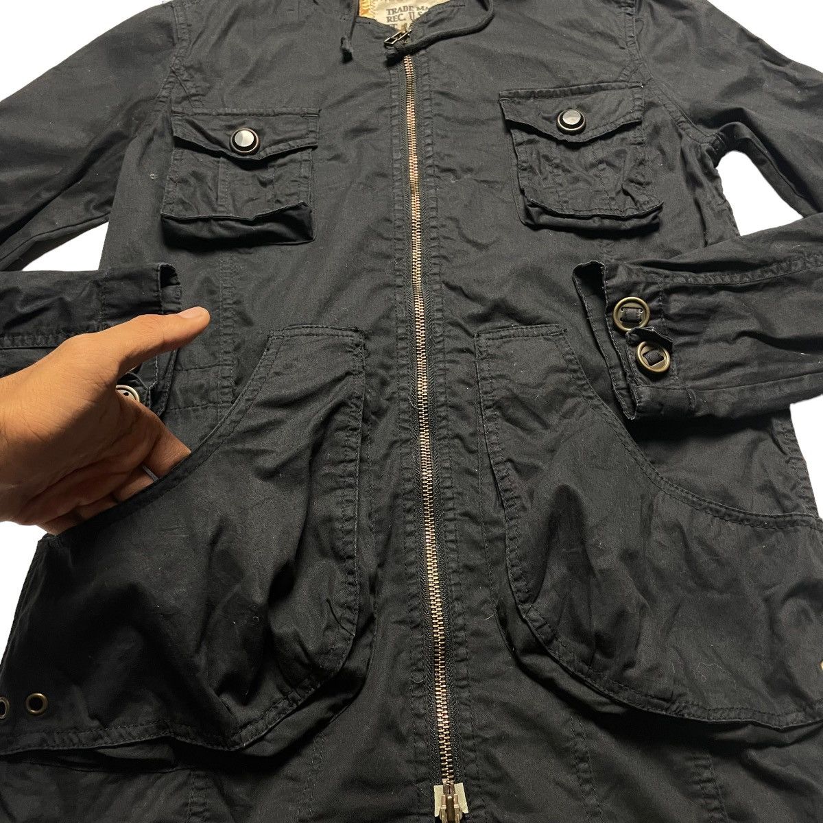 If Six Was Nine VON DUTCH MULTIPOCKET PUNK GOTHIC PARKA JACKET Size US M / EU 48-50 / 2 - 6 Thumbnail