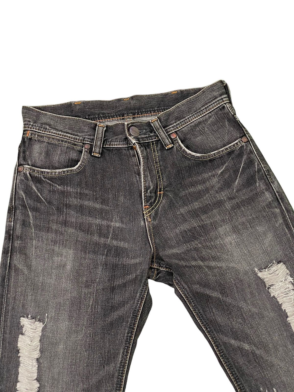 Japanese Brand Flare Jeans Wrangler Japan Distress Faded Boot Cut 6🟦1 Size US 29 - 8 Thumbnail