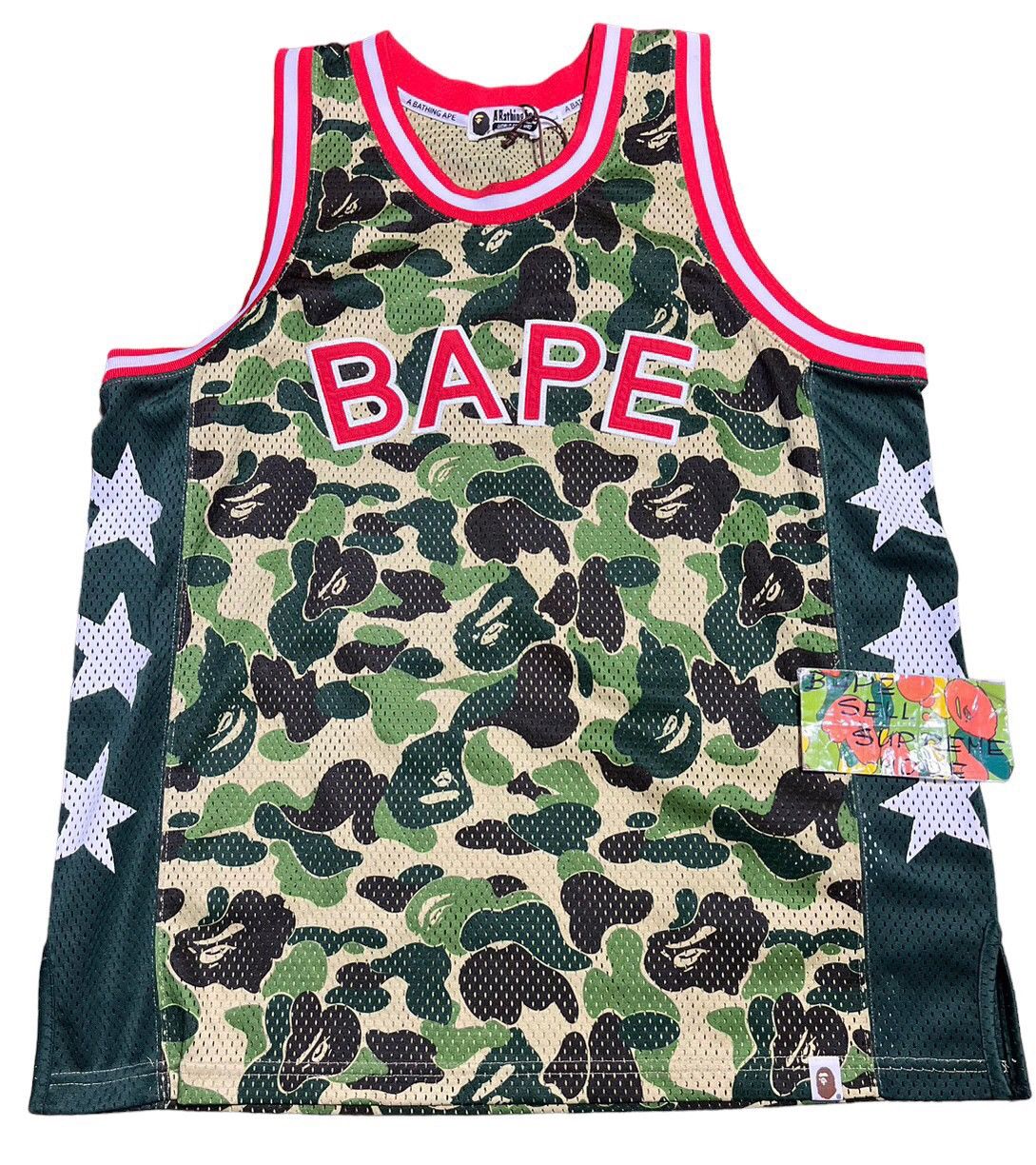 BAPE A Bathing Ape ABC Camo Basketball Jersey Men's size XL