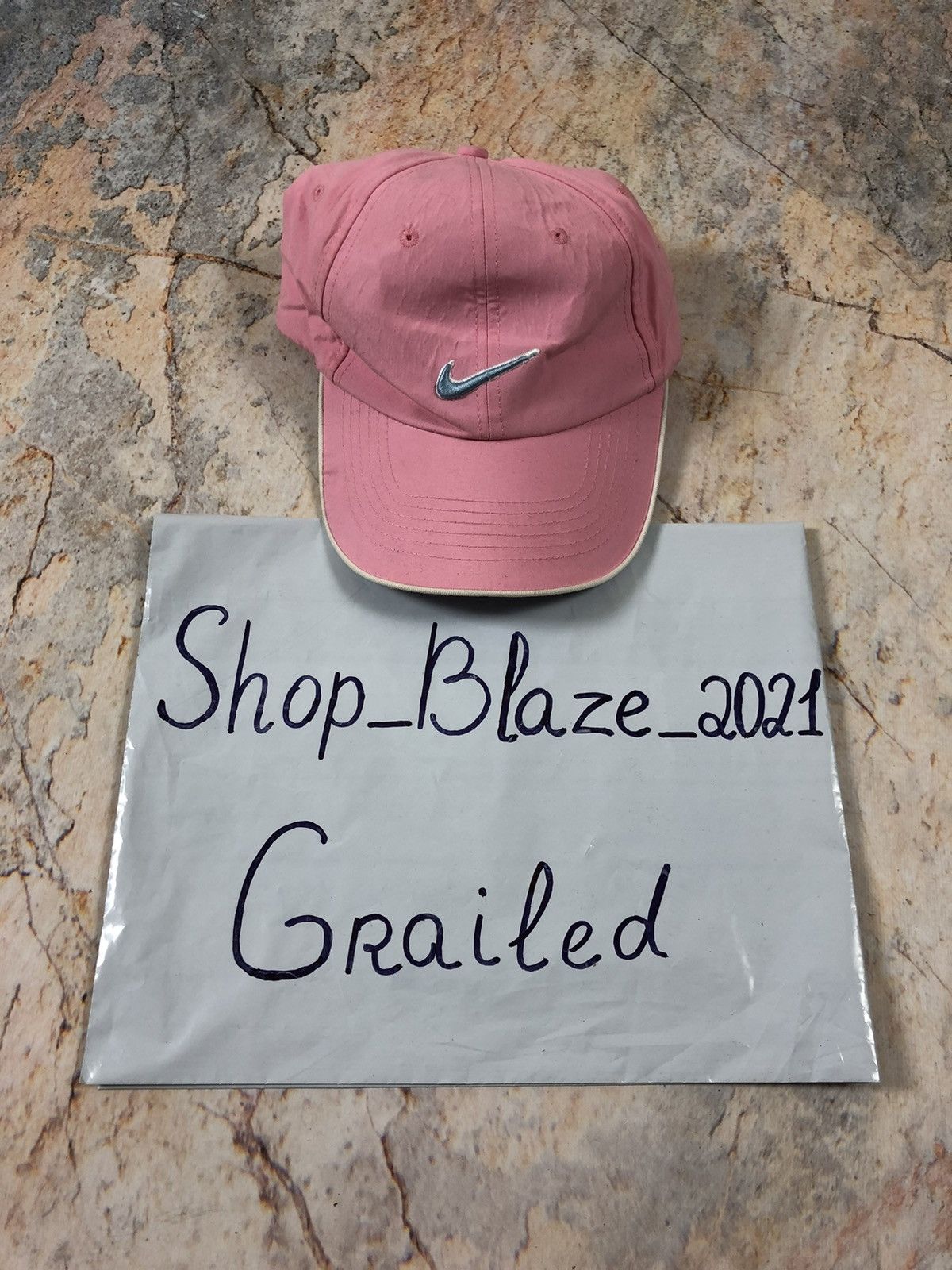 Nike × Vintage Nike vintage pink cap big logo Size ONE SIZE - 2 Thumbnail