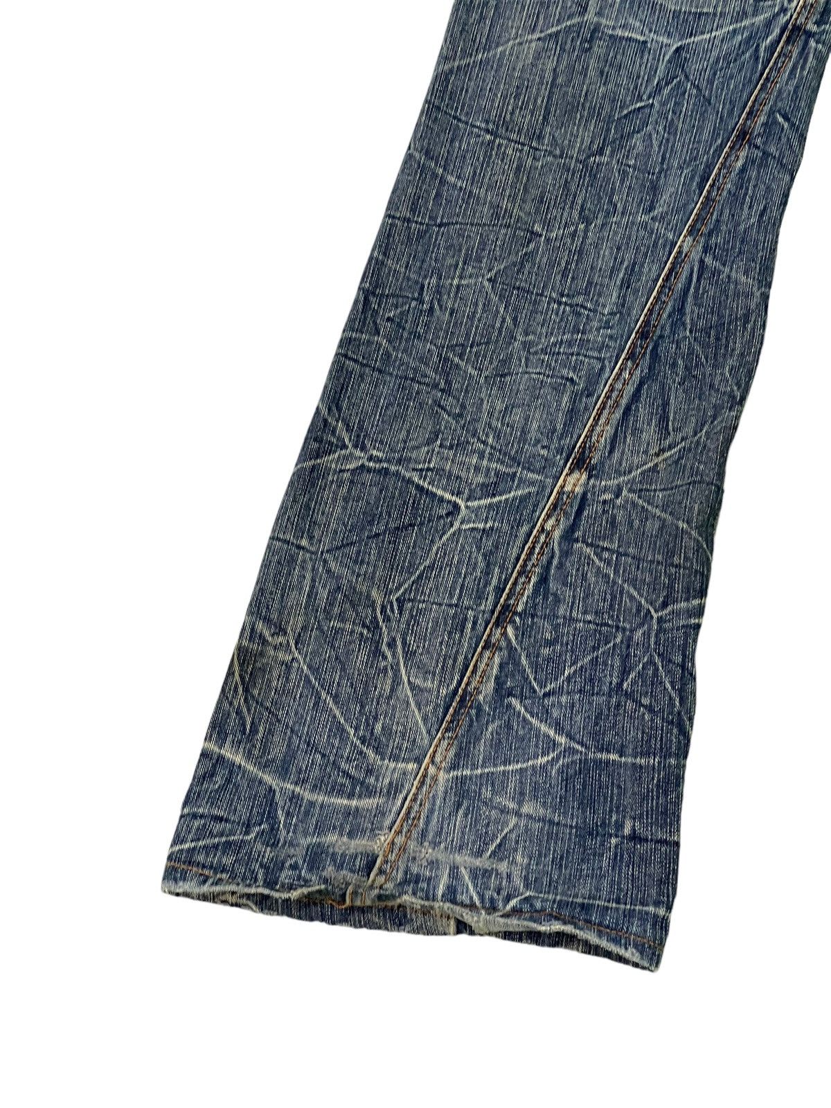 Japanese Brand Flare Jeans Nylaus Distress Acid Wash Boot Cut 5🟦7T Size US 33 - 16 Thumbnail