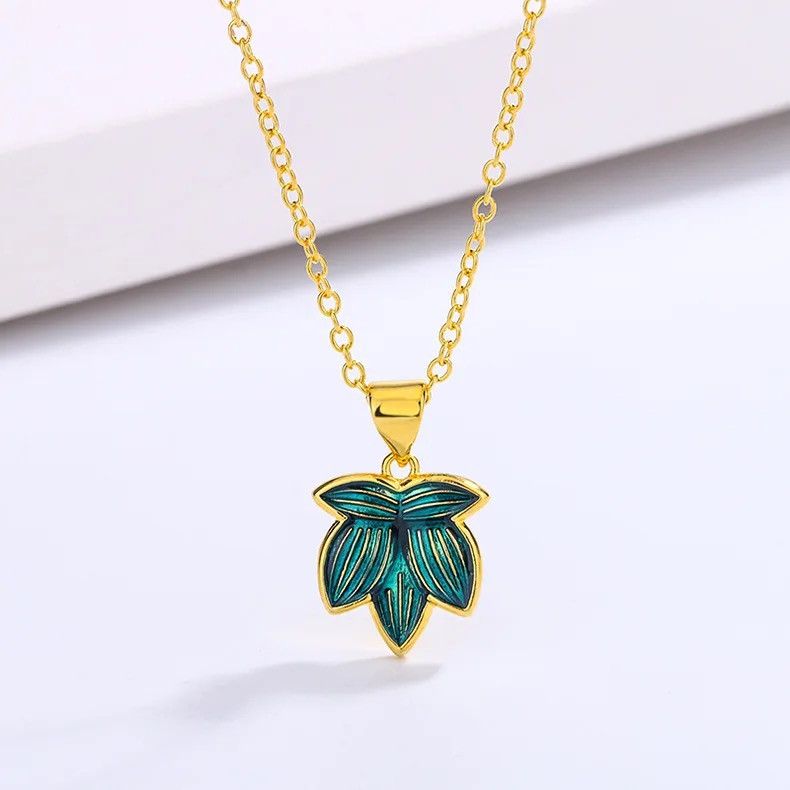 Jewelry Coconut Tree Pendant Handmade Enamel Necklace Size ONE SIZE - 2 Thumbnail