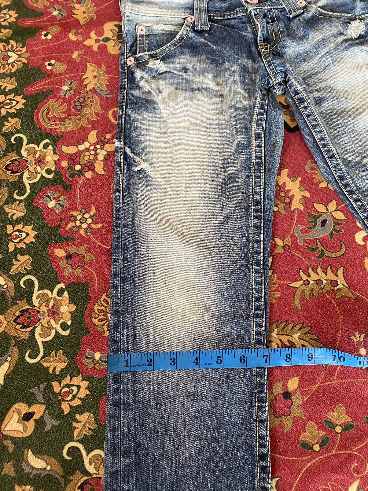 Hysteric Glamour 🔥RARE🔥Vintage Rodeo Crowns Flare Distressed Denim 29 Size 29" - 19 Thumbnail