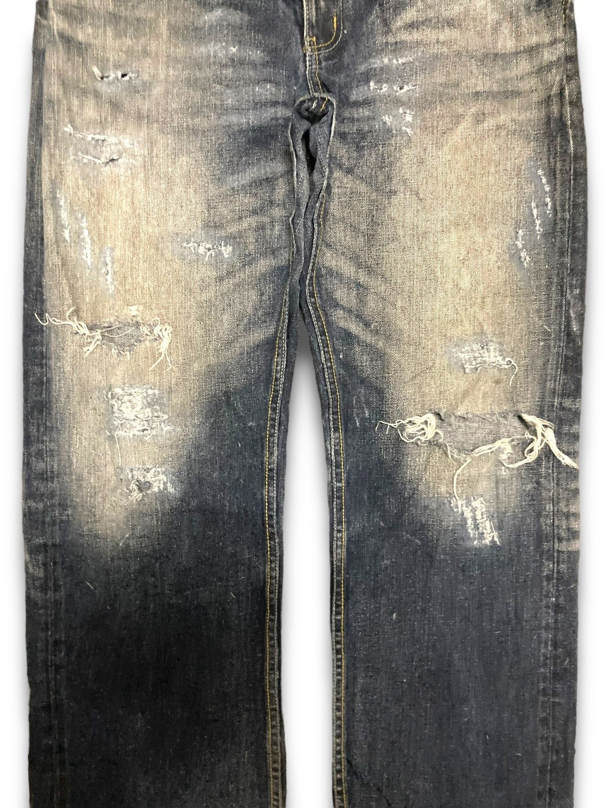 Japanese Brand Vintage 90s Punk Apestein Gold Line Jeans Size US 34 / EU 50 - 3 Thumbnail