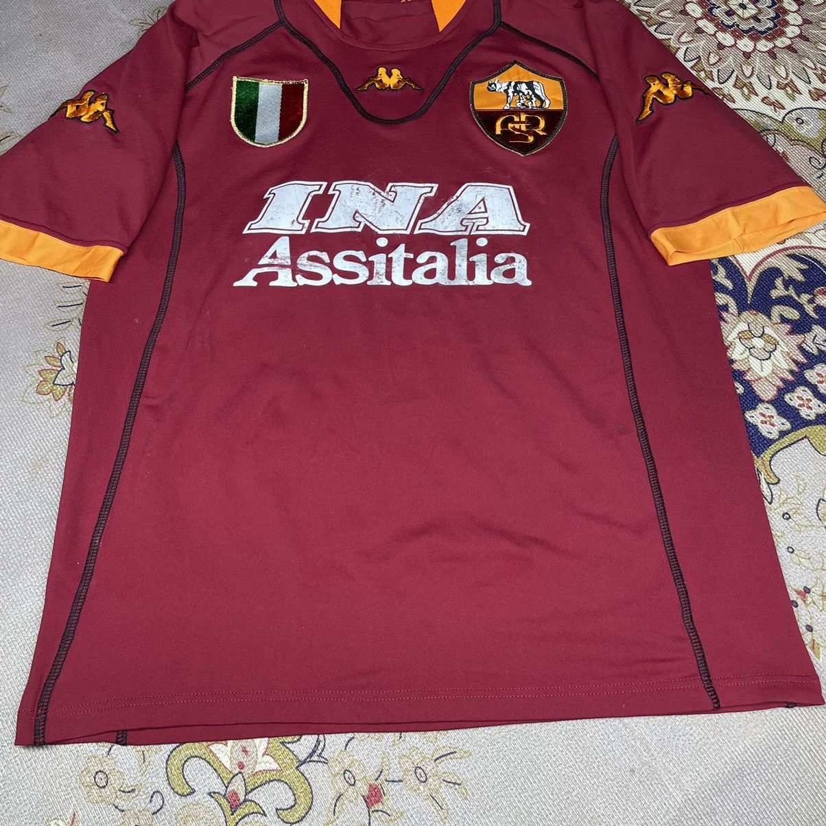 Kappa AS Roma Vintage 2000-01 Home Kappa #Totti no.10 Size US S / EU 44-46 / 1 - 5 Thumbnail