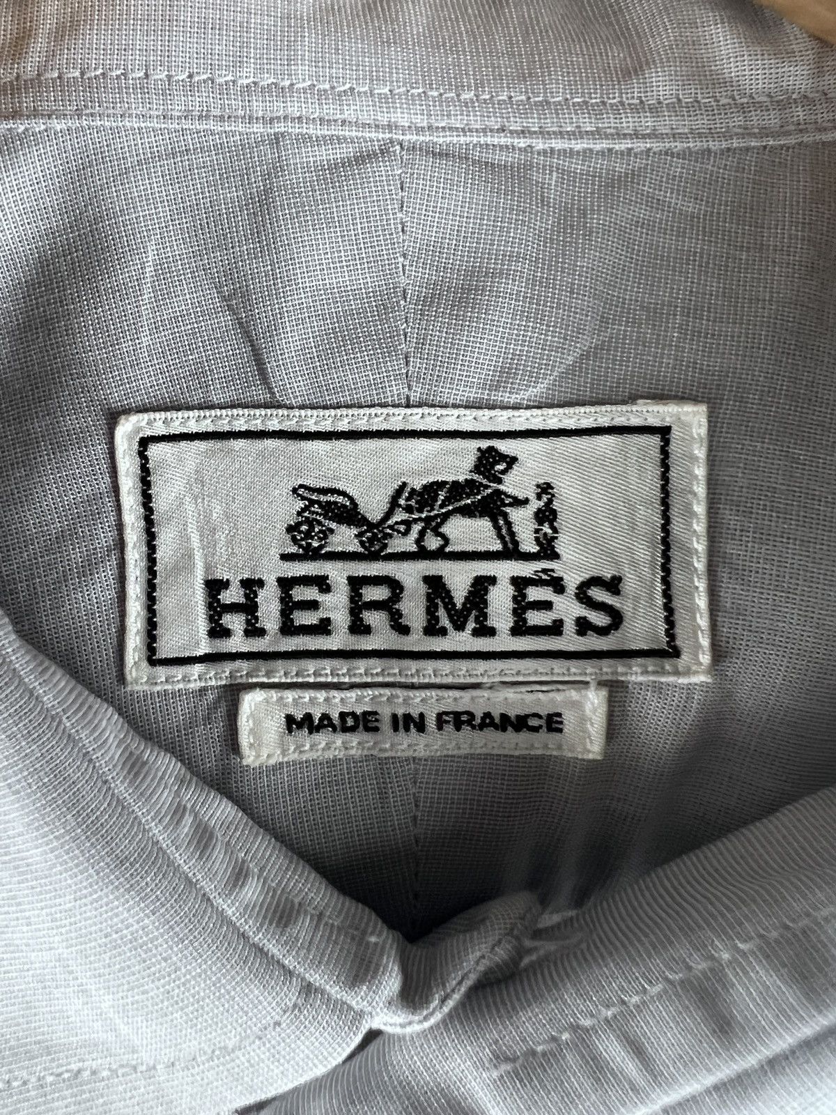 Hermes Vintage Hermes Button Up Shirt Size US L / EU 52-54 / 3 - 12 Thumbnail