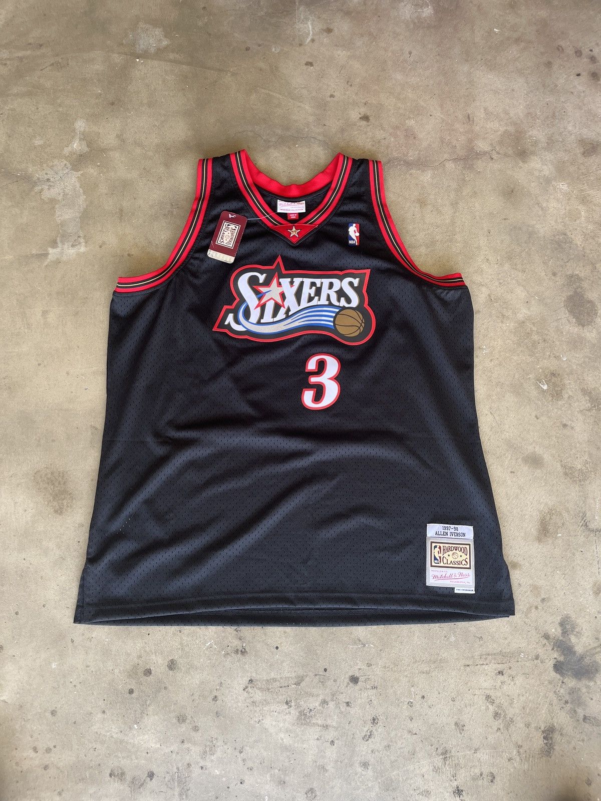 Throwback iverson hot sale jersey