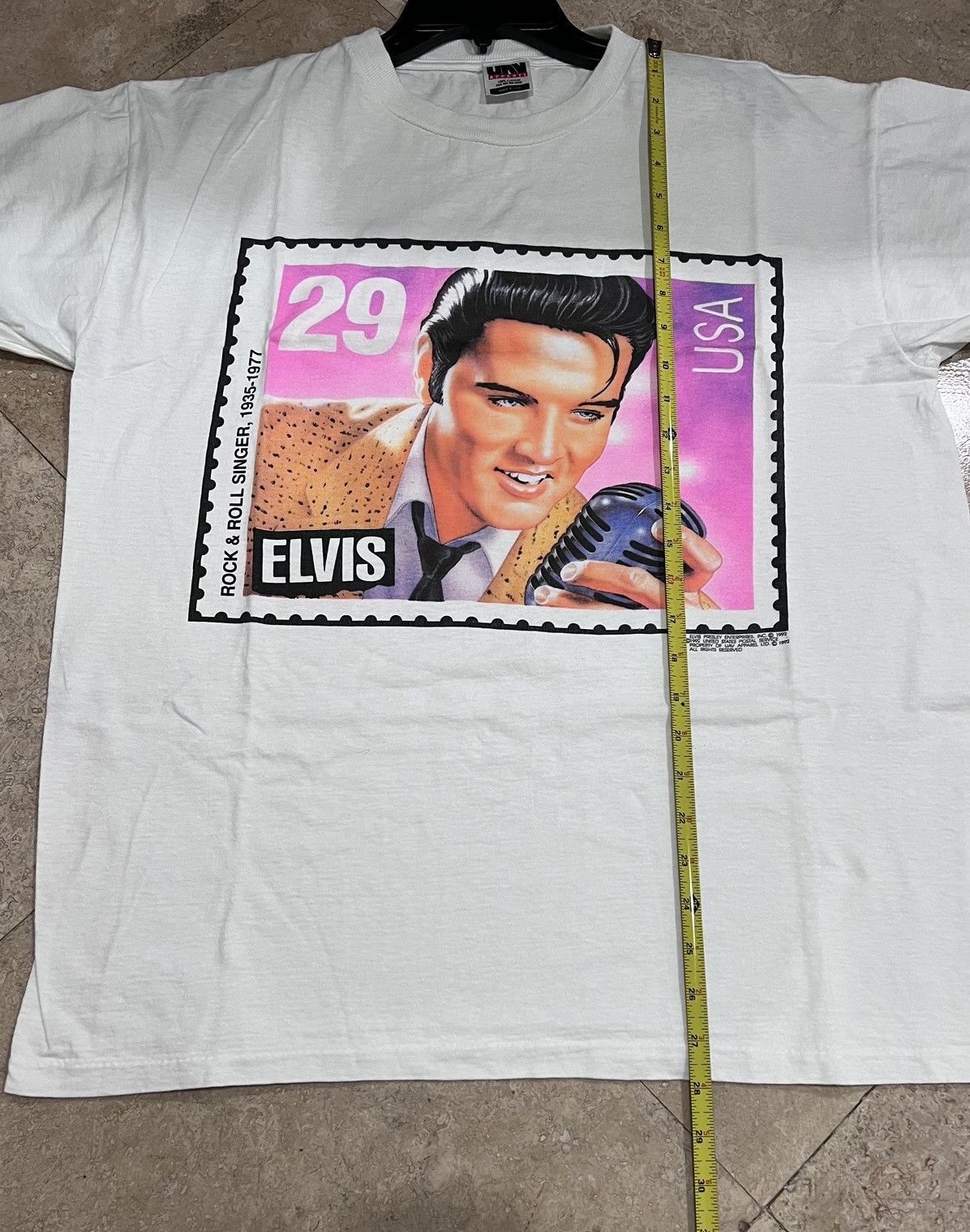 Band Tees 1992 Elvis Presley USPS STAMP Tee Size XL Single Stitch Size US XL / EU 56 / 4 - 8 Thumbnail