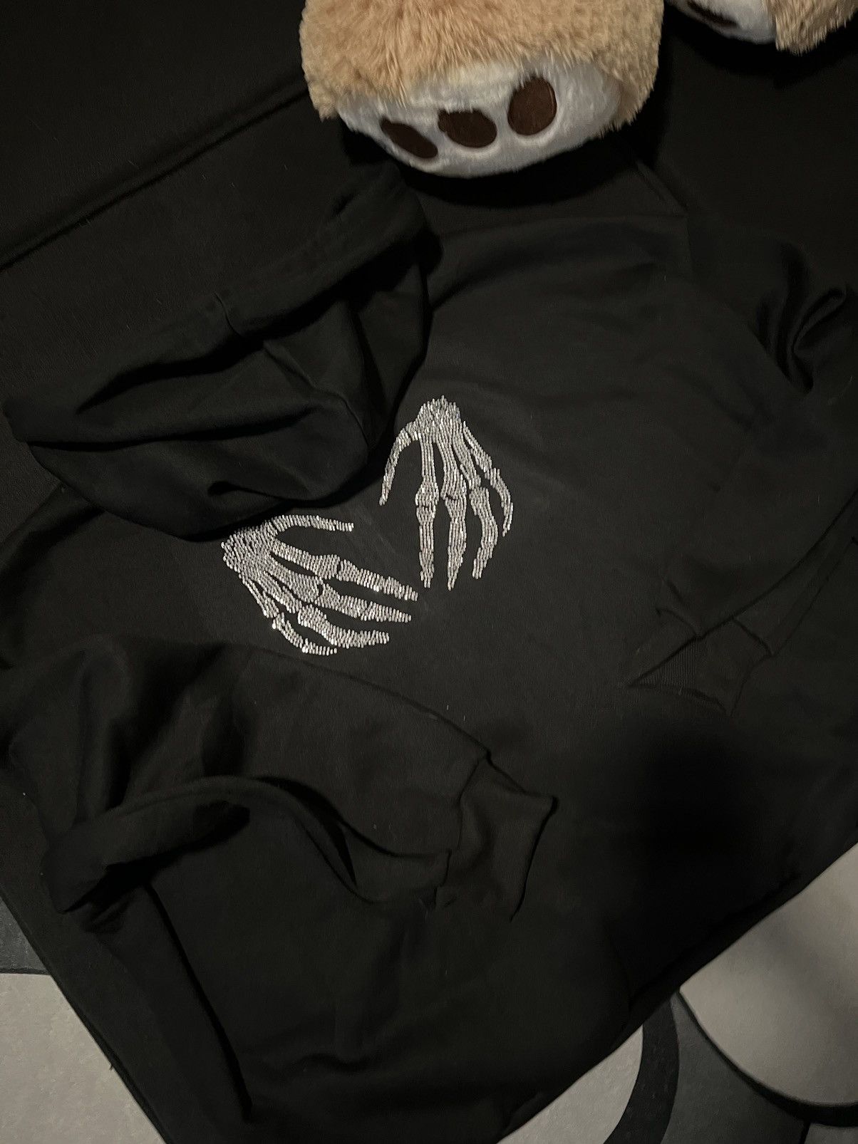 Vintage Rhinestones Skeleton Vintage Hoodie Size US M / EU 48-50 / 2 - 3 Thumbnail
