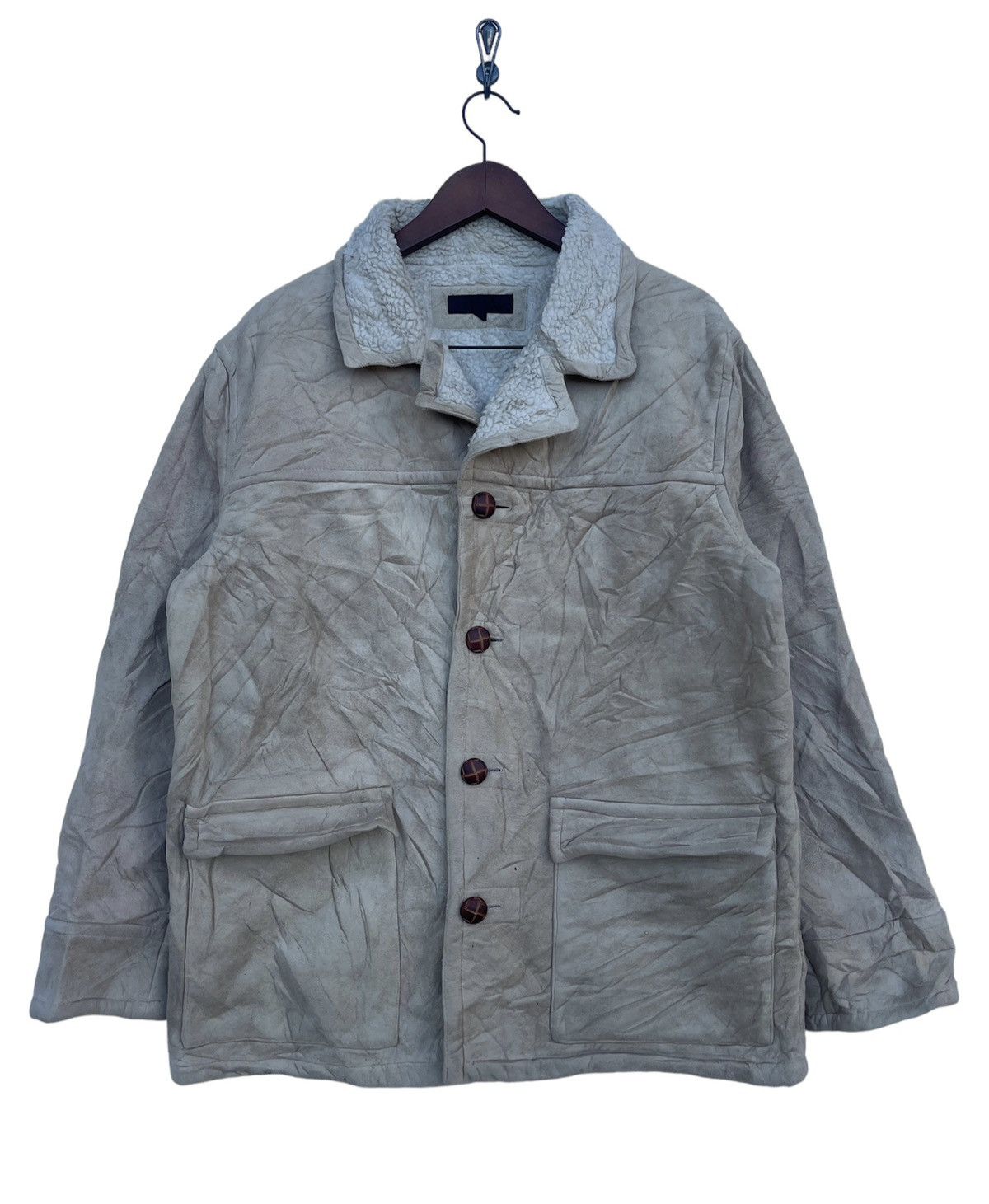 Vintage Japanese D’Homme A Homme Sherpa Lined Leather Jacket Size US L / EU 52-54 / 3 - 1 Thumbnail