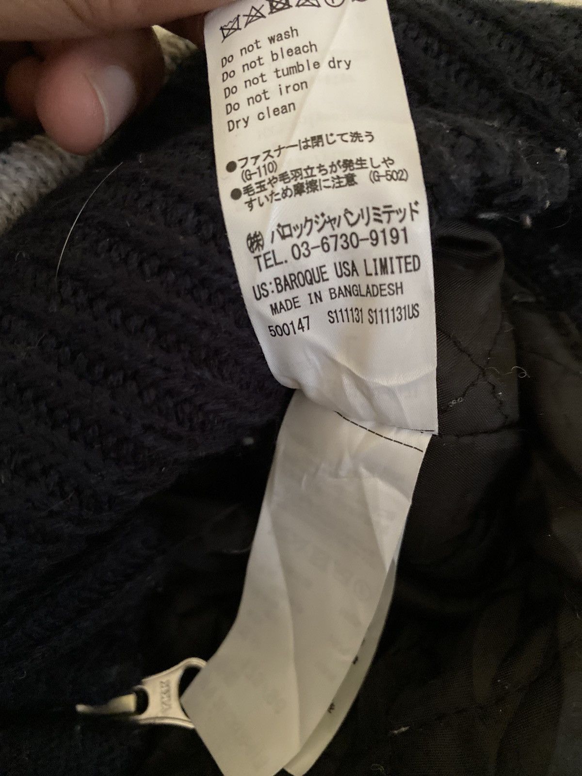 Japanese Brand Azul by Moussy Knitted Zipper Hoodie Size US L / EU 52-54 / 3 - 14 Thumbnail