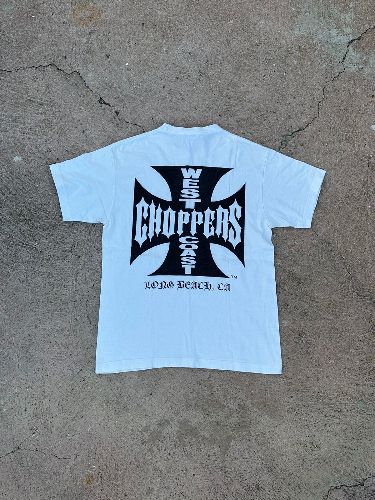 Pre-owned Choppers X Vintage West Coast Choppers Tee T Shirt Vintage White