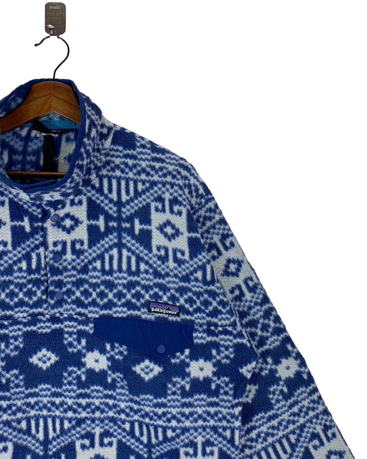 Patagonia × Vintage VINTAGE 90S PATAGONIA SYNCHILLA AZTEC TRIBAL FLEECE JACKET Size US M / EU 48-50 / 2 - 4 Thumbnail