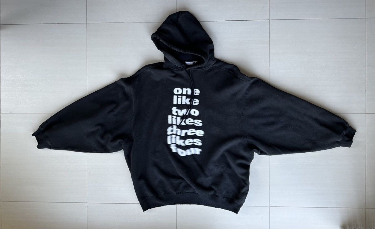Balenciaga Blurred “One Like” hoodie (Winter 2020)