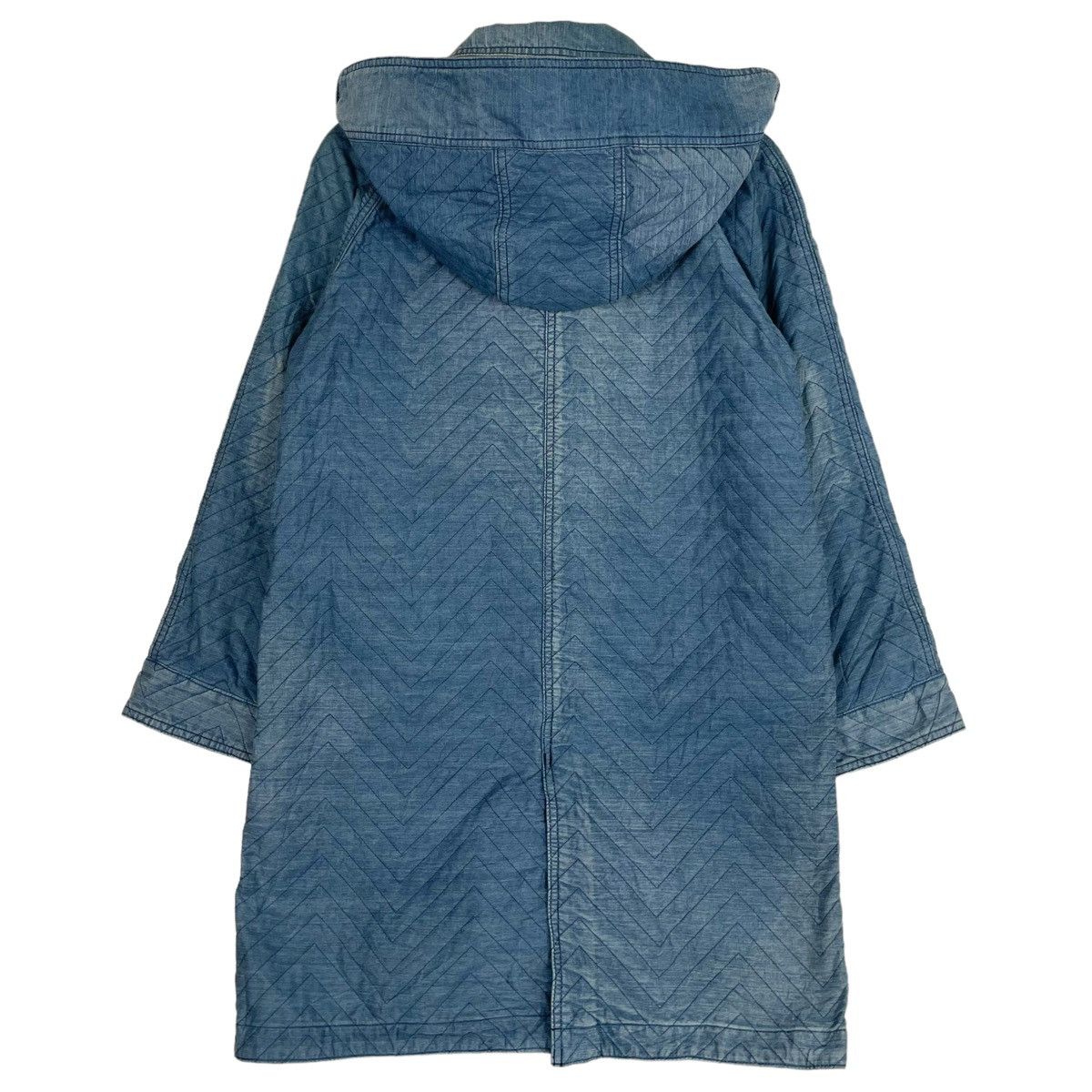 45rpm × Indigo × Japanese Brand 💥DAMA DYED DENIM HOODED PARKA JACKET Size US M / EU 48-50 / 2 - 9 Thumbnail