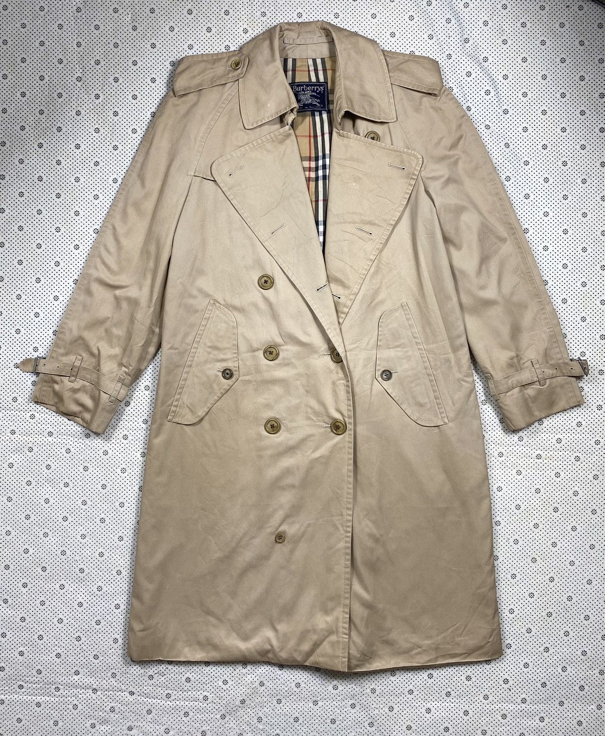 Burberry × Burberry Prorsum Vintage Burberrys Trench Coat Checkered Lining Size US M / EU 48-50 / 2 - 1 Thumbnail