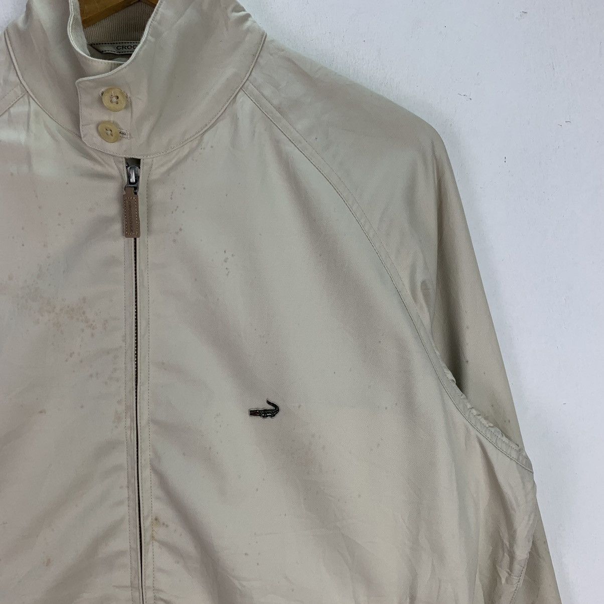 Lacoste × Vintage Crocodiles bomber jacket small logo embroidered half zipper Size US L / EU 52-54 / 3 - 4 Thumbnail