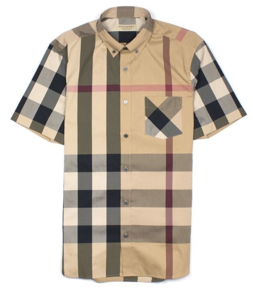 check shirt camel