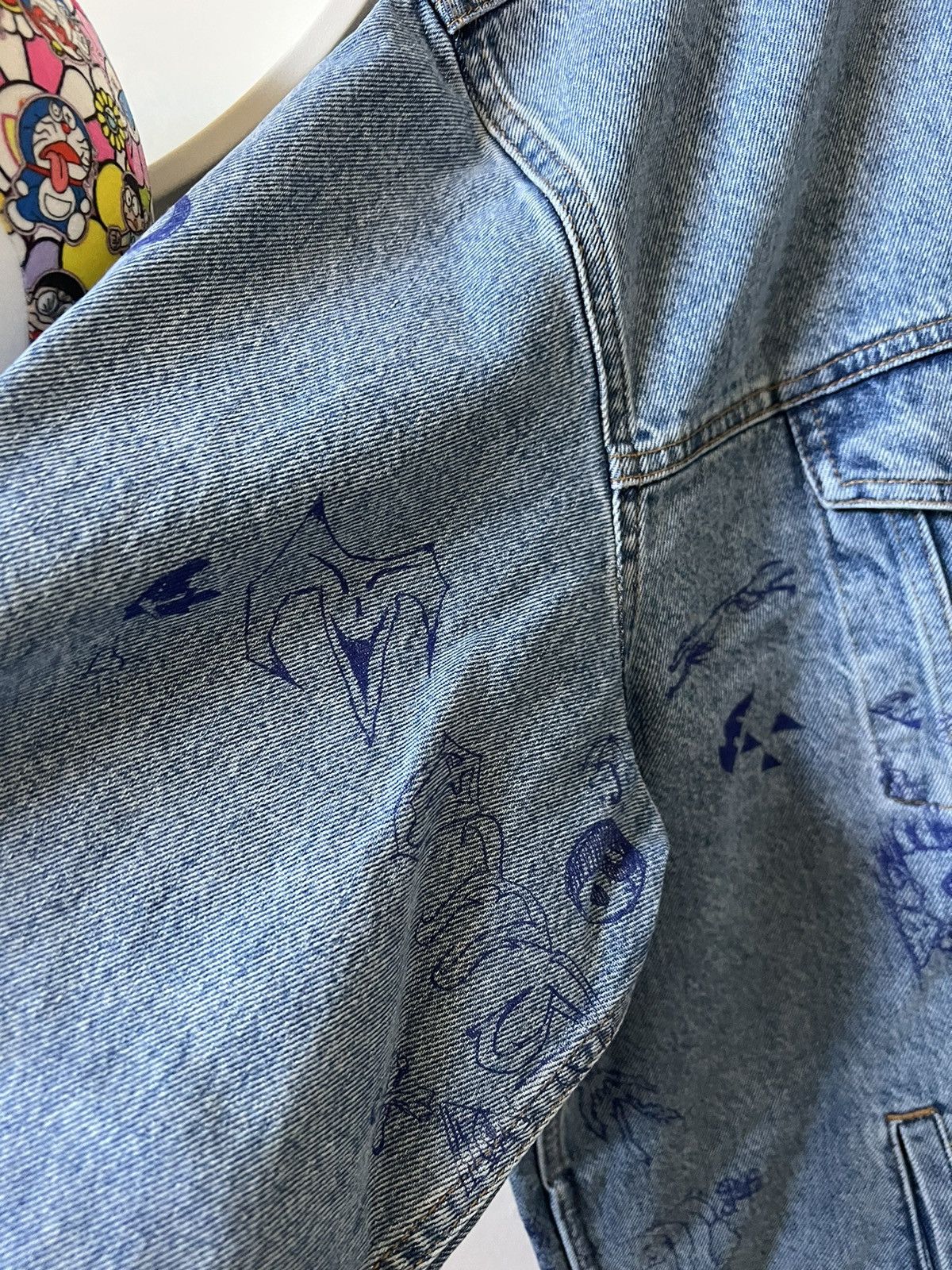 Vetements Vetements Scribbled Denim Jacket Hoodie Size US L / EU 52-54 / 3 - 11 Thumbnail