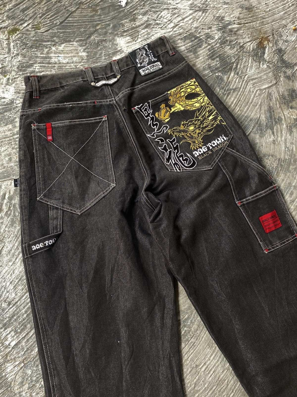 Dogtown 🔥SALE🔥 Vintage 90s Dogtown Black Dragon Baggy carpenter Size US 30 / EU 46 - 18 Thumbnail