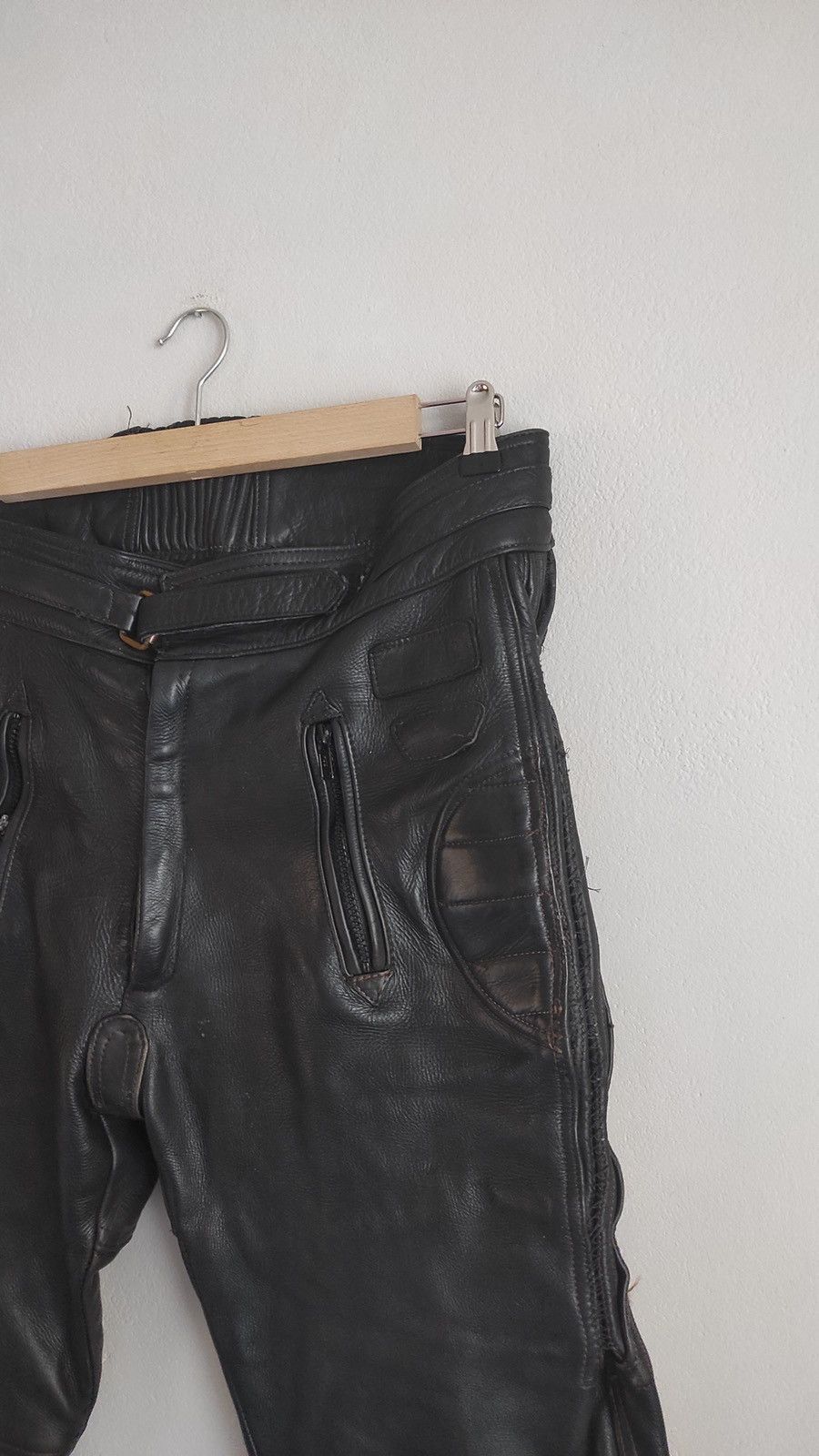 Vintage Vintage 90s leather motorcycle pants Size US 35 - 7 Thumbnail