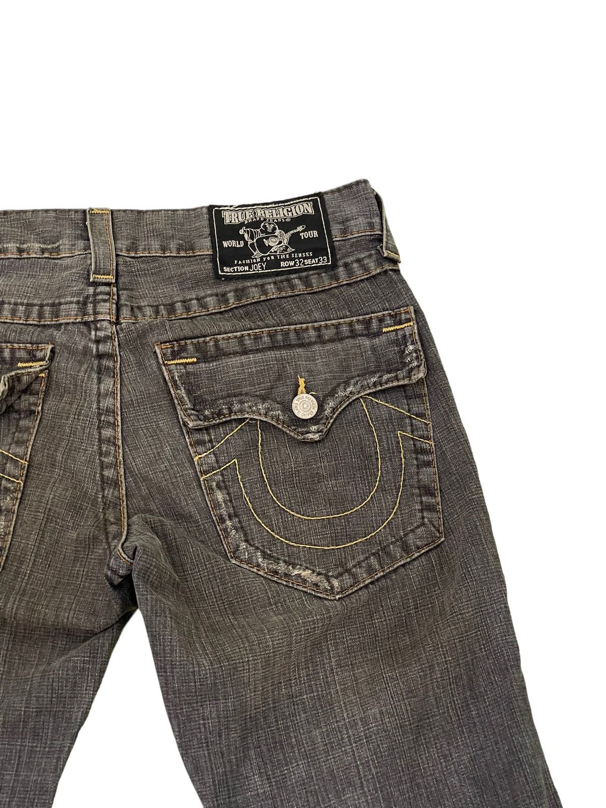Japanese Brand Flare Jeans True Religion USA Distress Boot Cut 6🟦0 Size US 34 / EU 50 - 19 Thumbnail