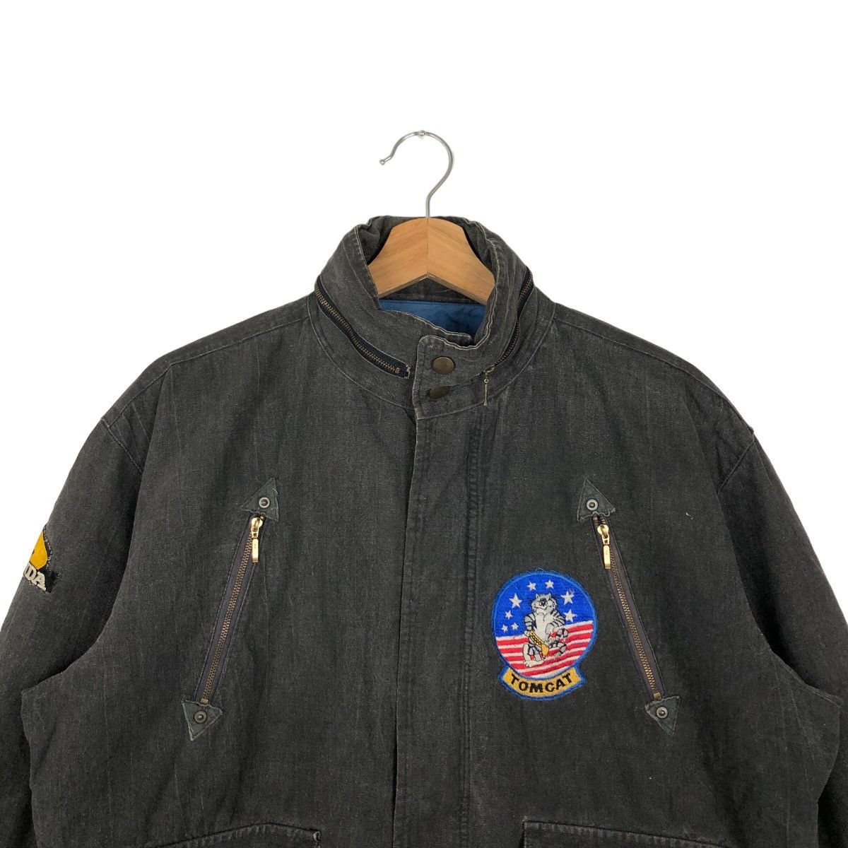Japanese Brand VINTAGE BOMBER JACKET MILITARY DESIGN FULL PATCHES Size US L / EU 52-54 / 3 - 2 Thumbnail