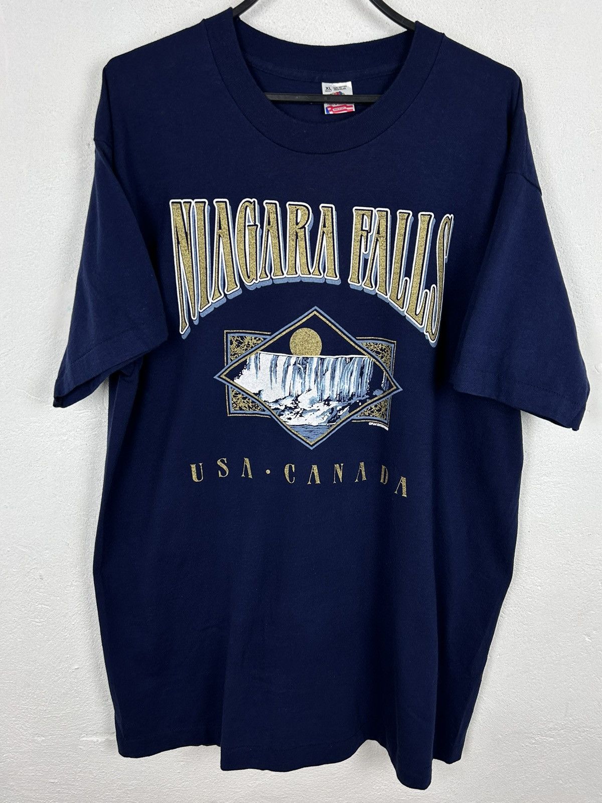 Vintage 90s Vintage Niagara Falls USA Canada Single Stitch T-Shirt Size US XL / EU 56 / 4 - 1 Thumbnail